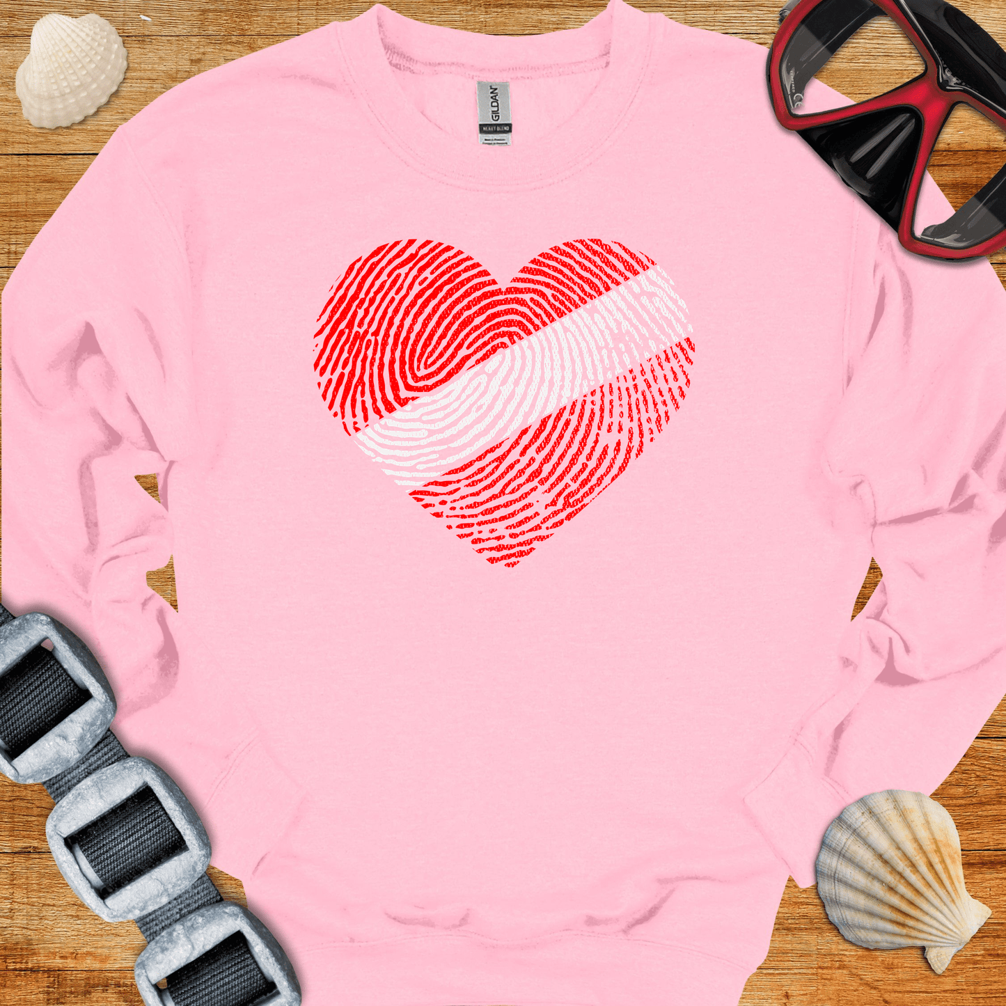 crewneck Light Pink / S Diver Heart Crewneck