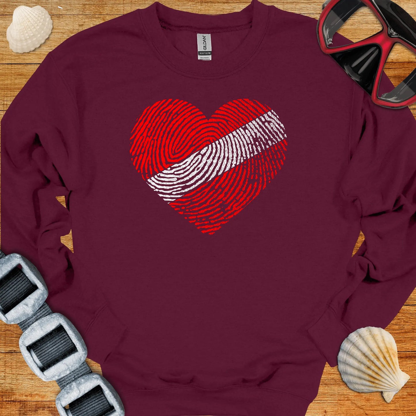 crewneck Maroon / S Diver Heart Crewneck