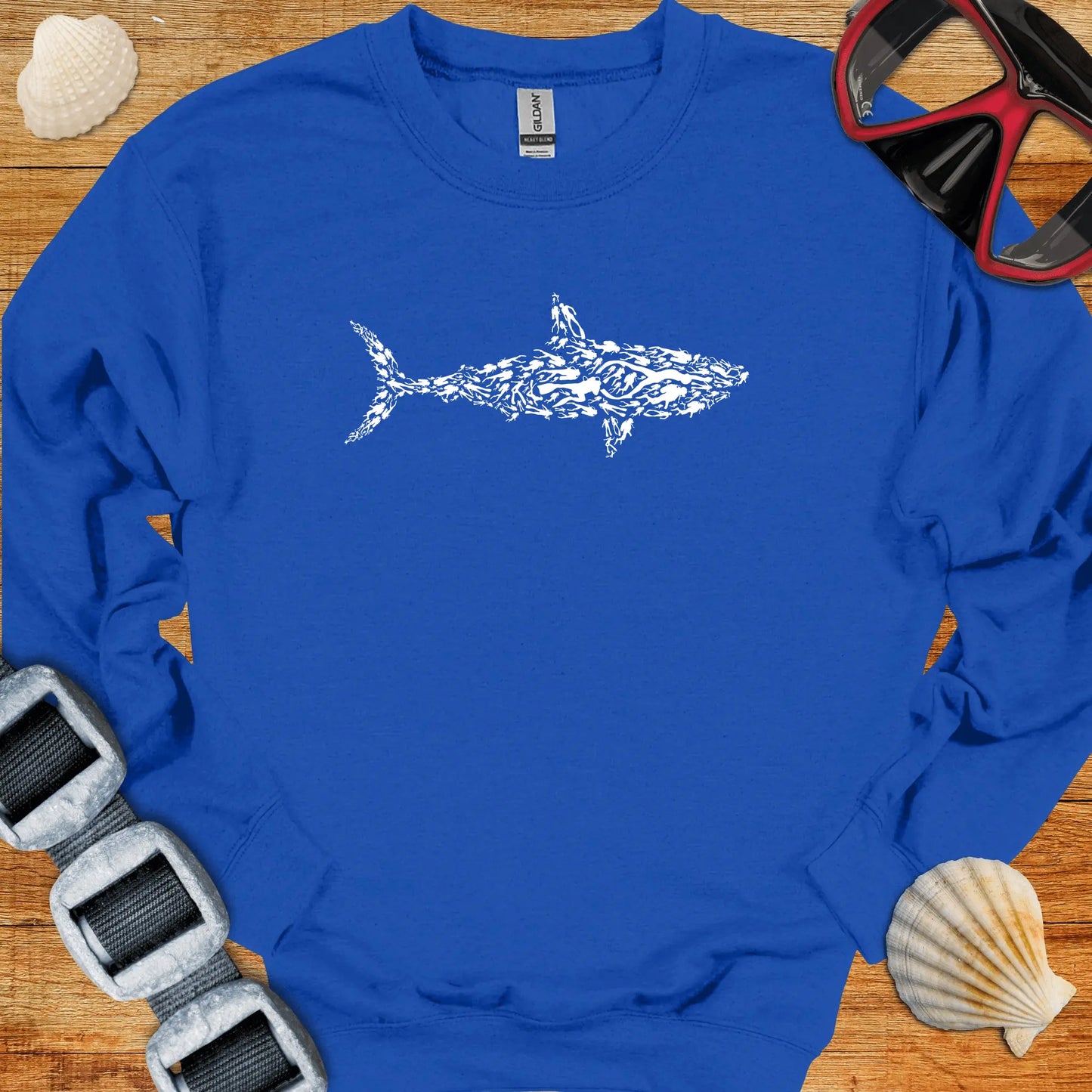 crewneck Royal / S Diver Shark Crewneck