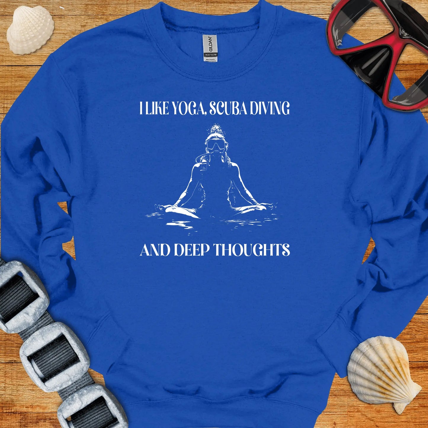 crewneck Royal / S I Like Yoga & Diving Crewneck