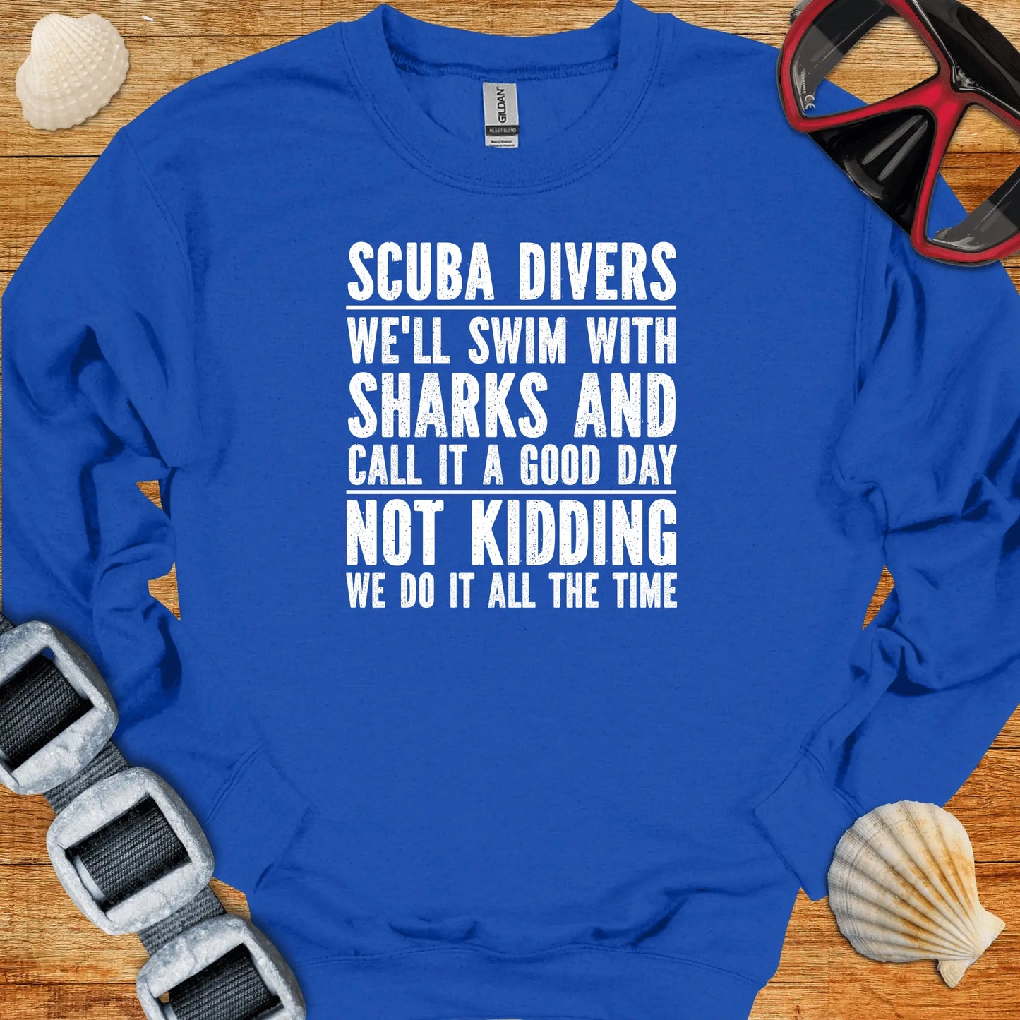 crewneck Royal / S Swim With Sharks Crewneck