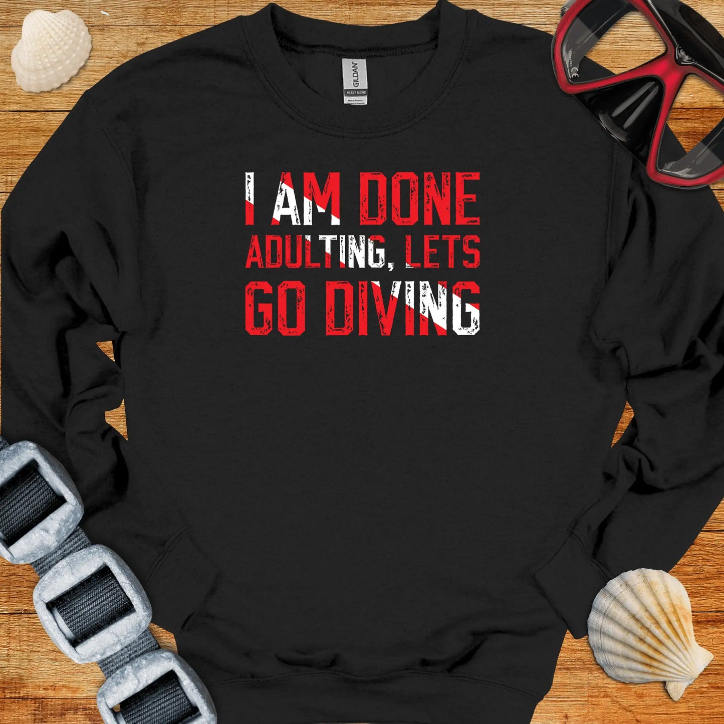 crewneck S / Black Lets Go Diving Crewneck