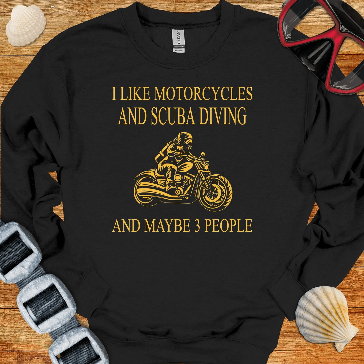 crewneck S / Black Motorcycles & Scuba Crewneck