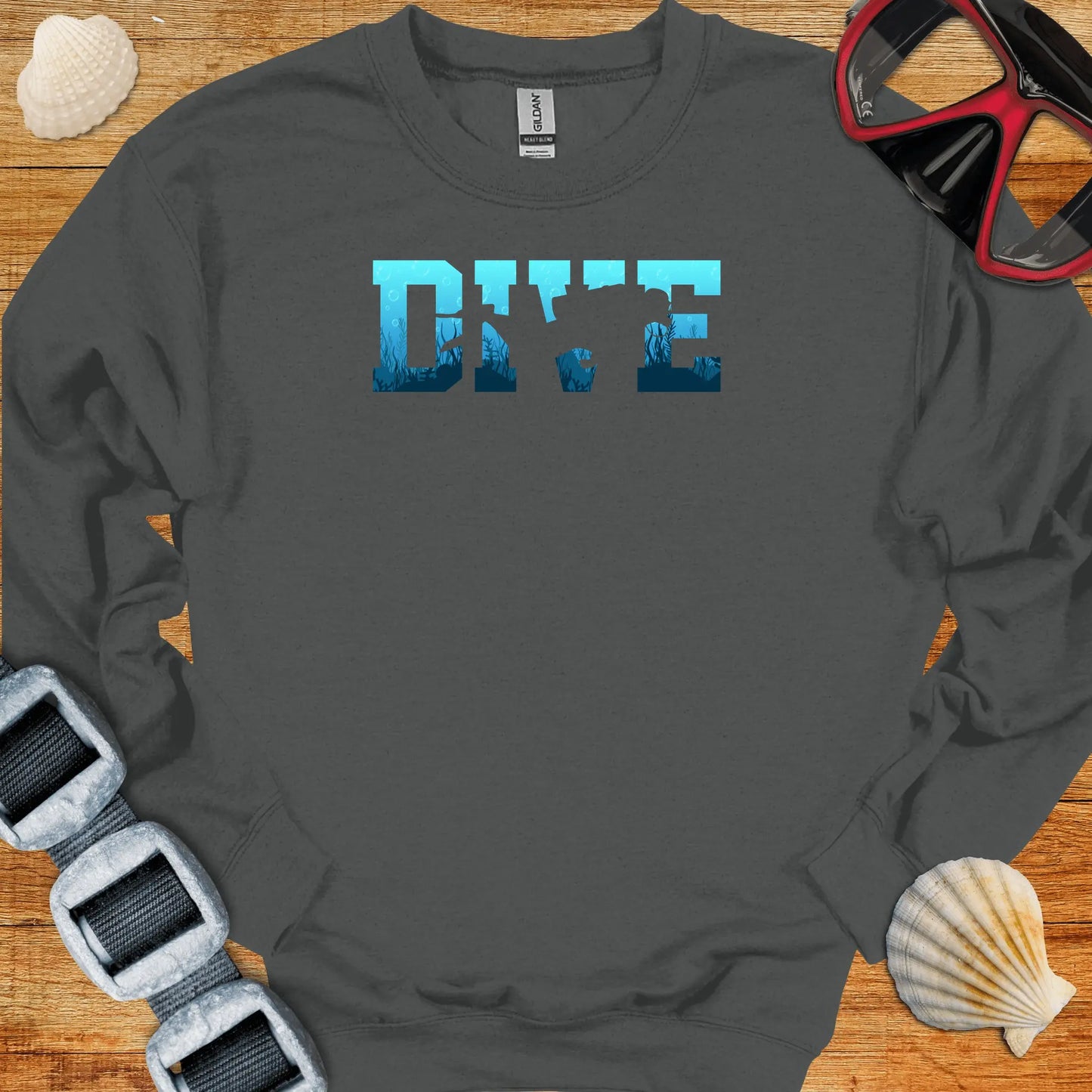 crewneck S / Charcoal Dive Into The Blue Crewneck