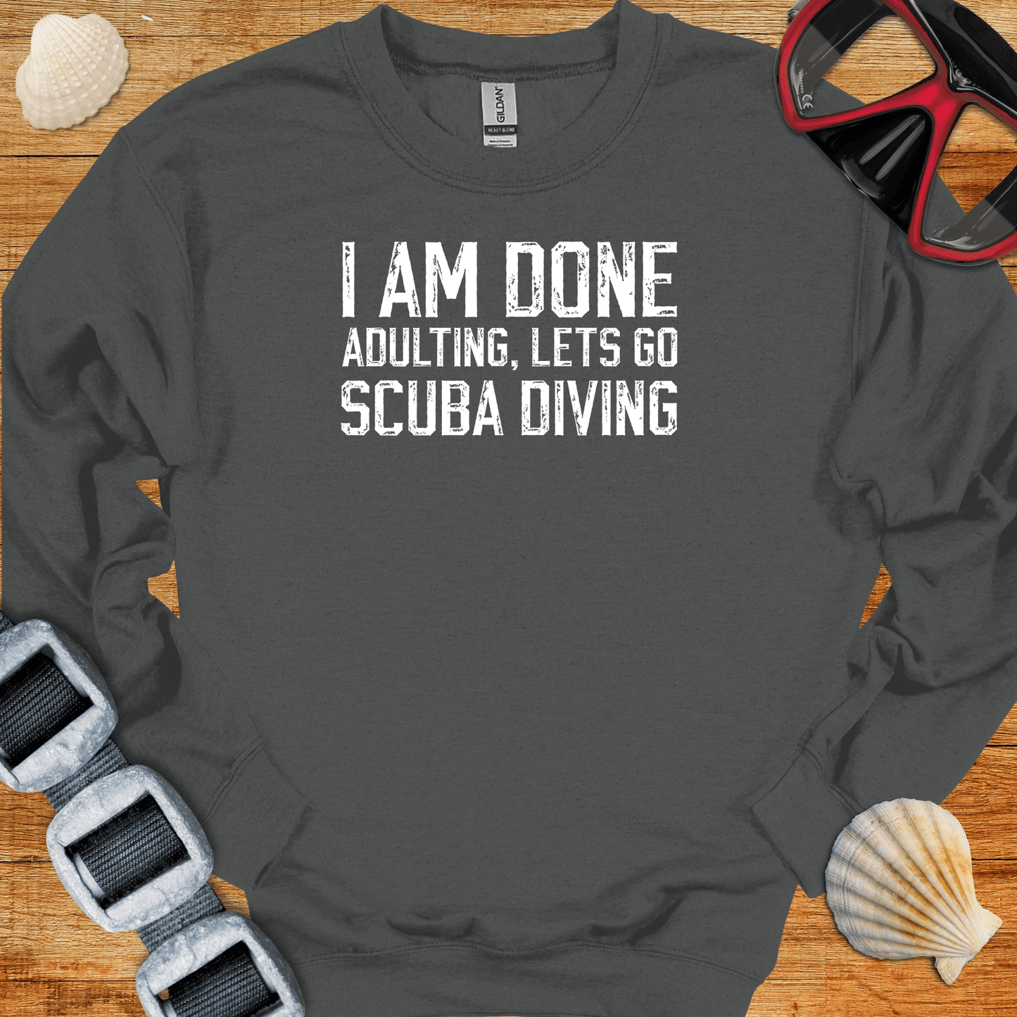crewneck S / Charcoal I Am Done Adulting Crewneck