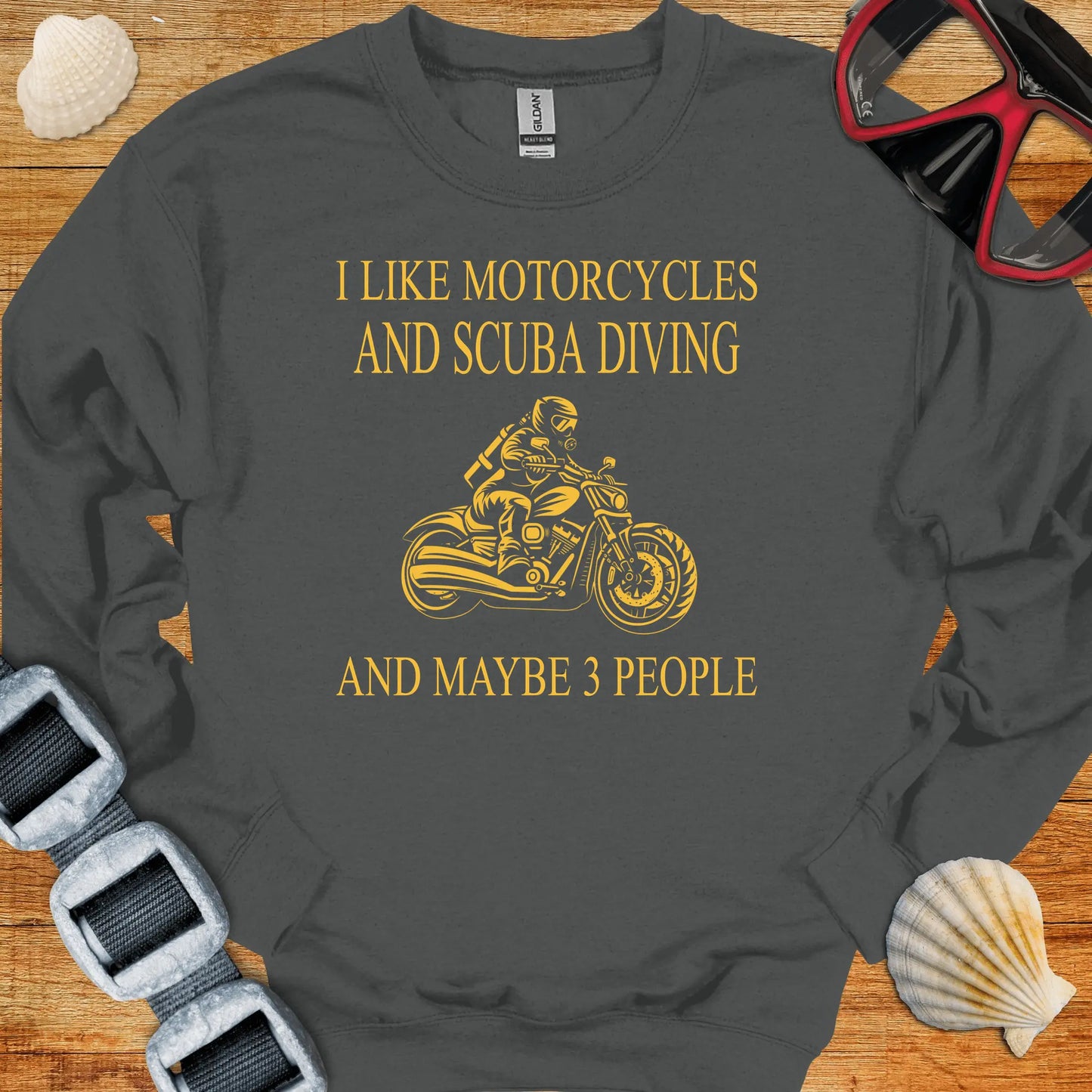 crewneck S / Charcoal Motorcycles & Scuba Crewneck