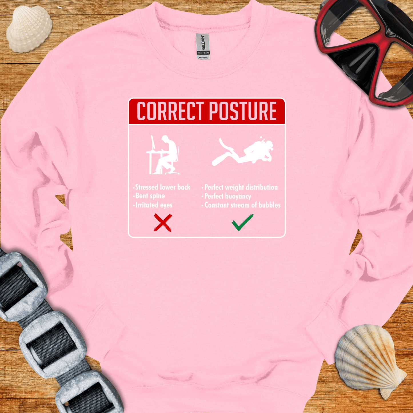 crewneck S / Light Pink Correct Posture Crewneck