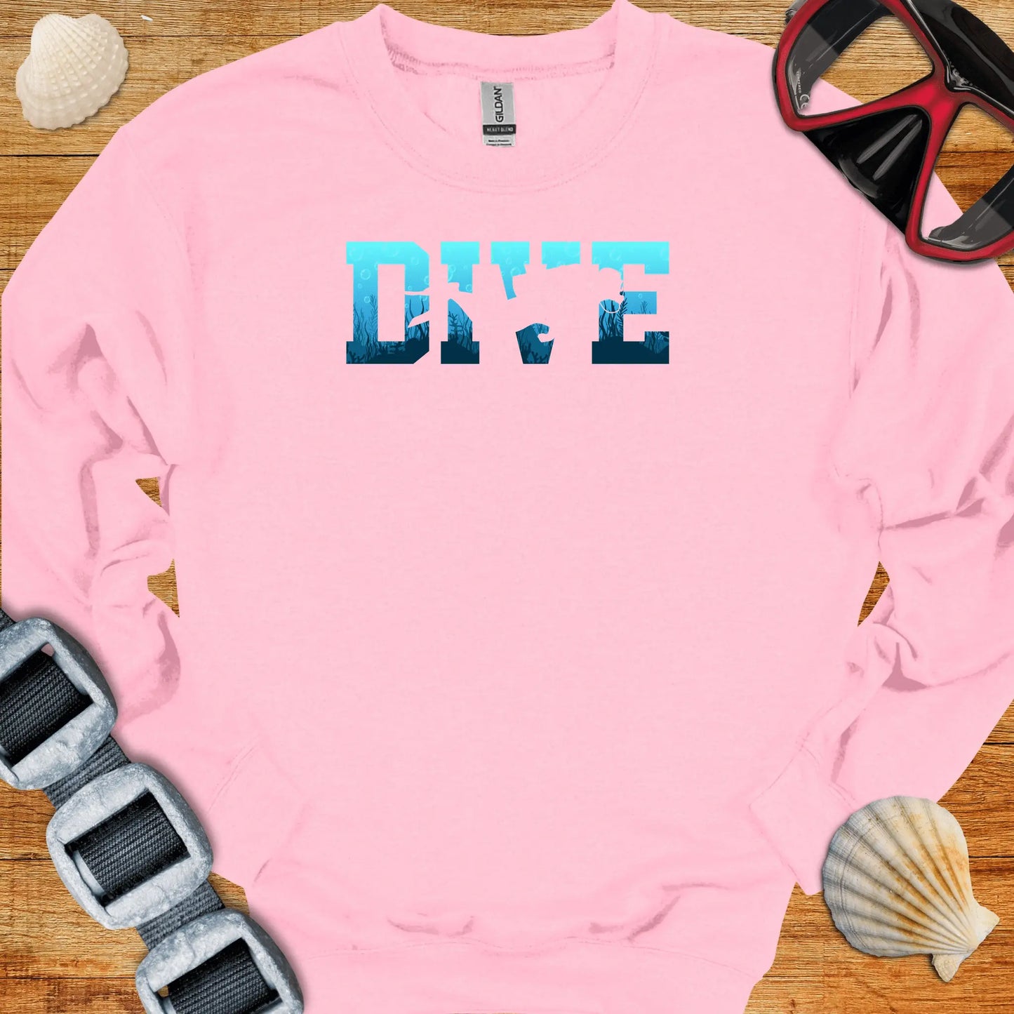 crewneck S / Light Pink Dive Into The Blue Crewneck