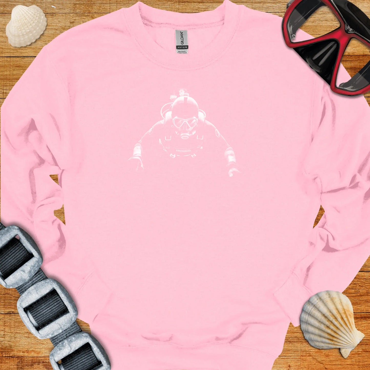 crewneck S / Light Pink Night Dive Crewneck