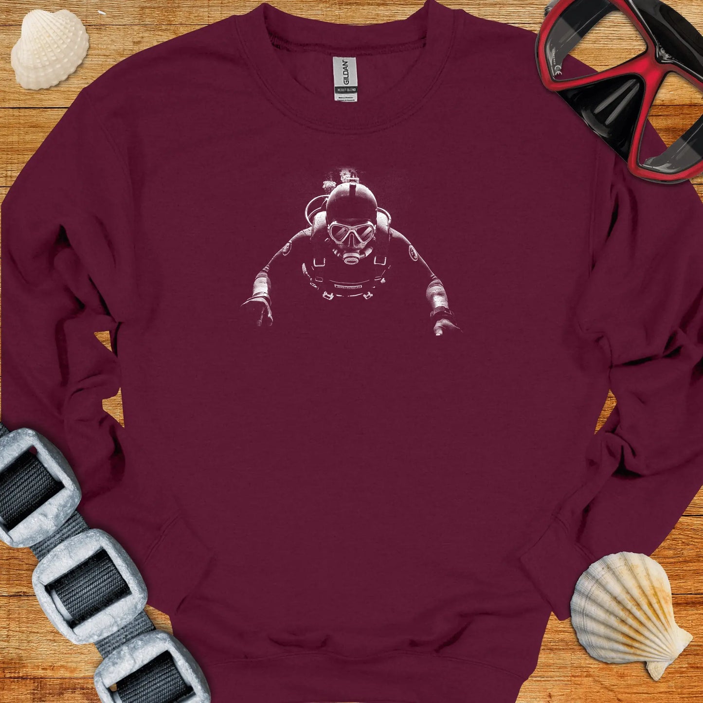 crewneck S / Maroon Night Dive Crewneck