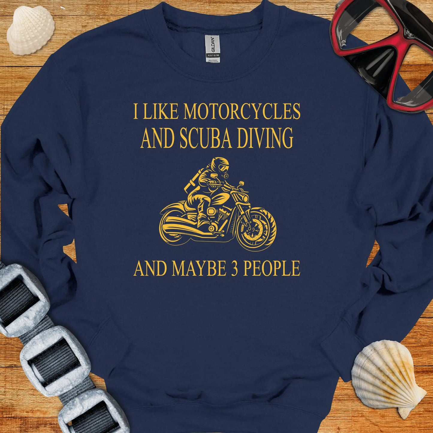 crewneck S / Navy Motorcycles & Scuba Crewneck