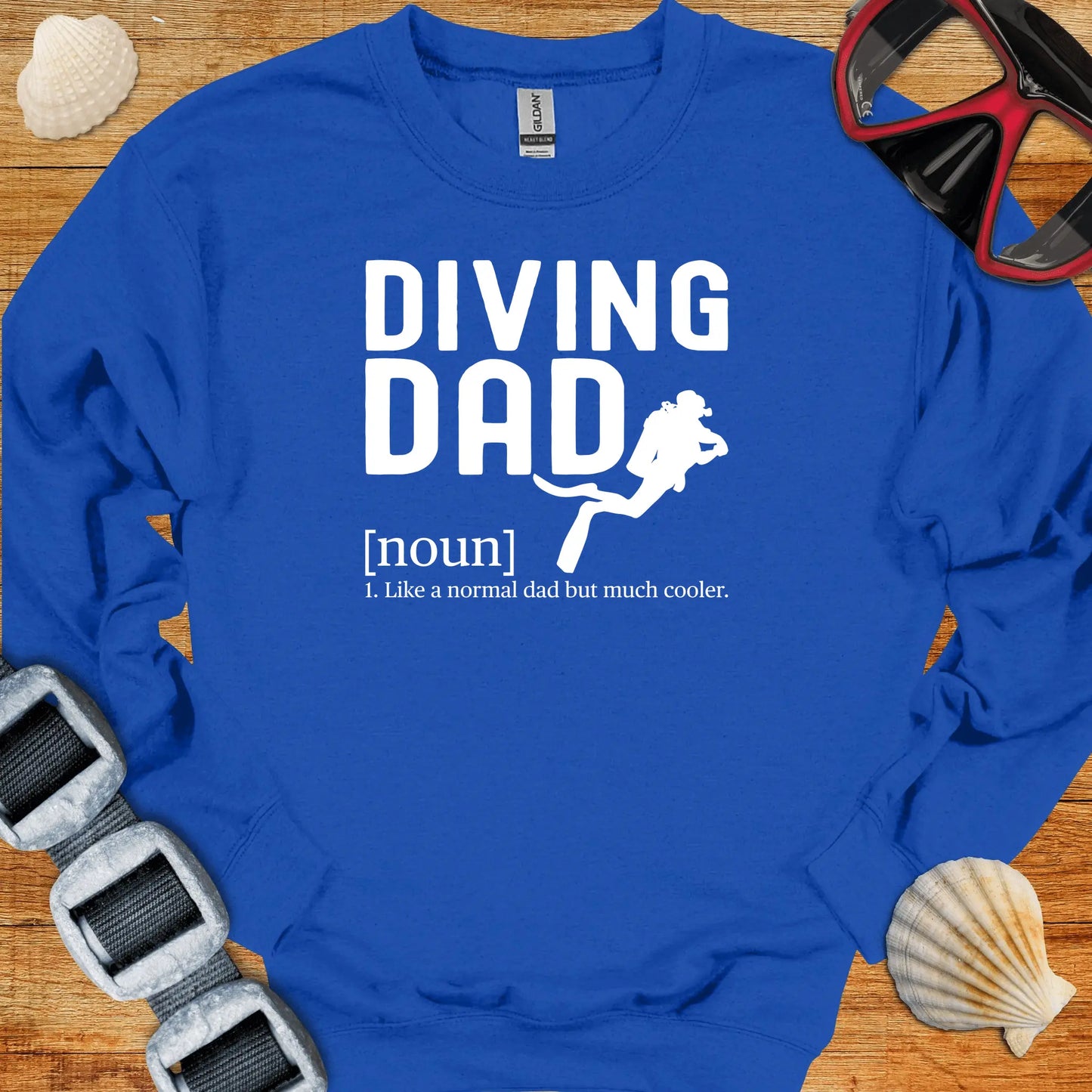 crewneck S / Royal Cool Diving Dad Crewneck