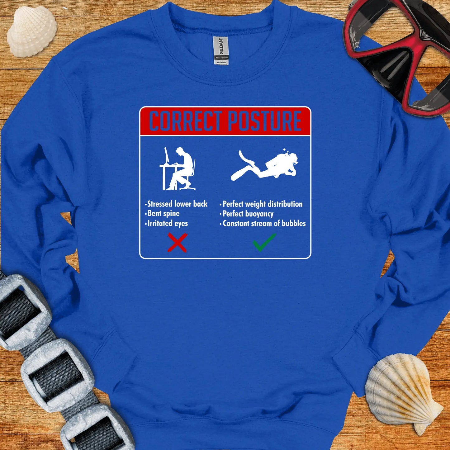 crewneck S / Royal Correct Posture Crewneck