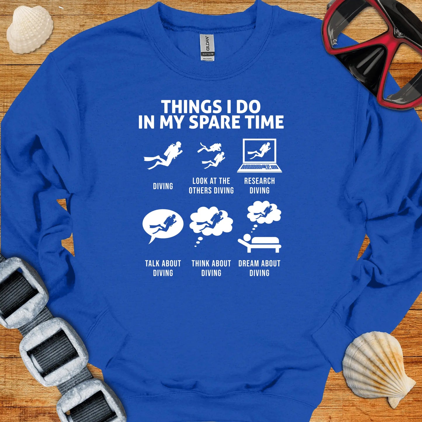 crewneck S / Royal Dive Things I Do Crewneck