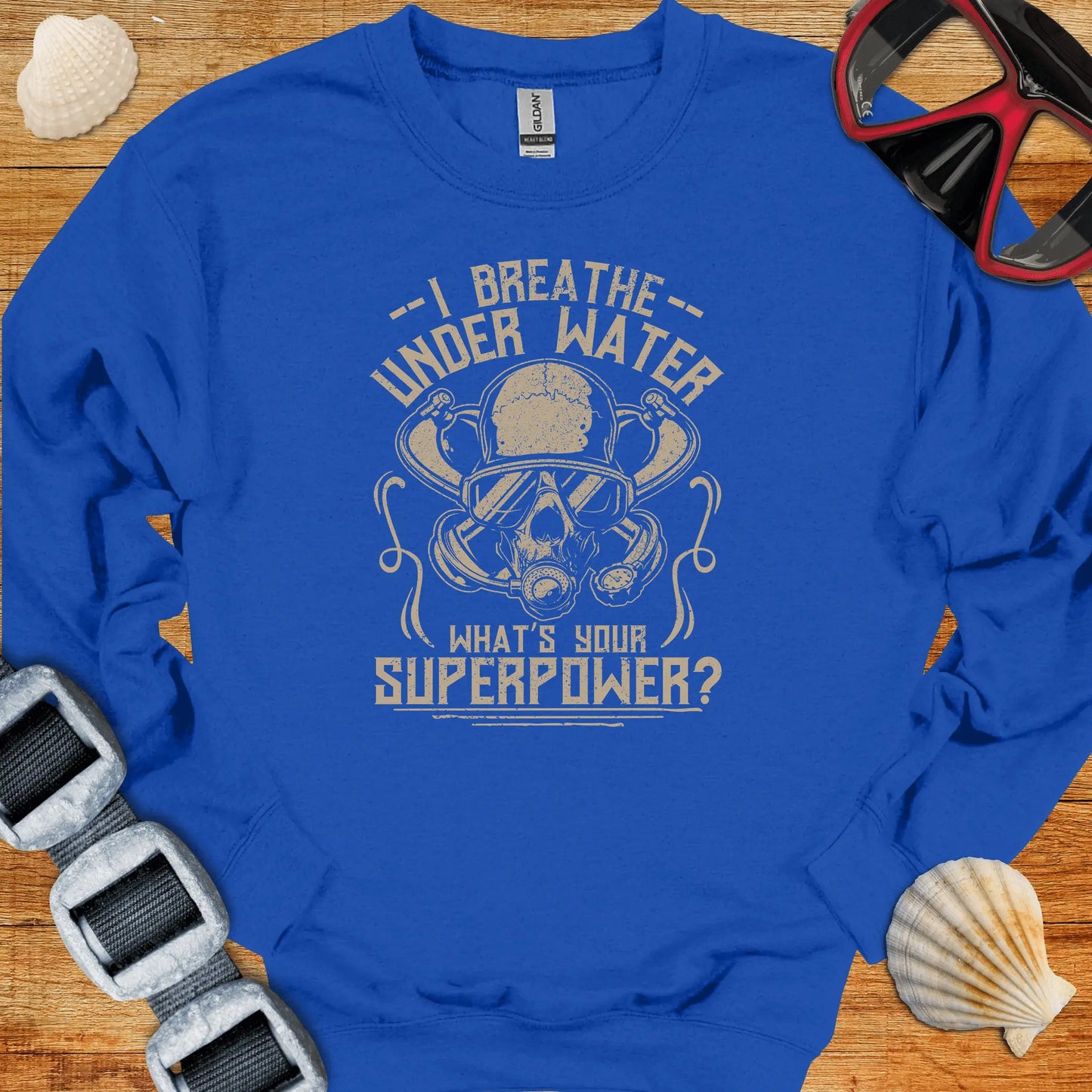 crewneck S / Royal I Breath Underwater Crewneck