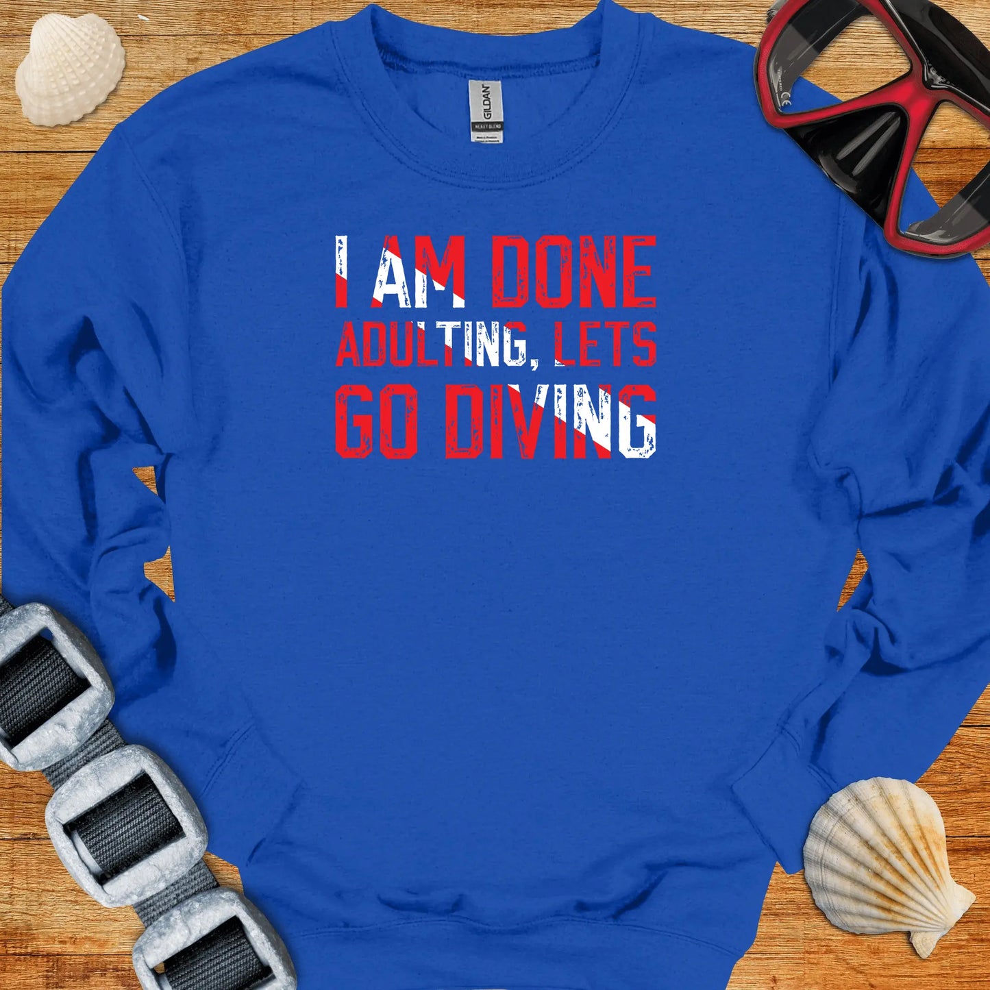 crewneck S / Royal Lets Go Diving Crewneck