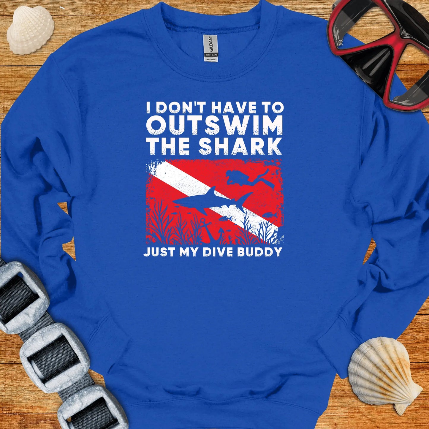 crewneck S / Royal Outswim The Shark Crewneck