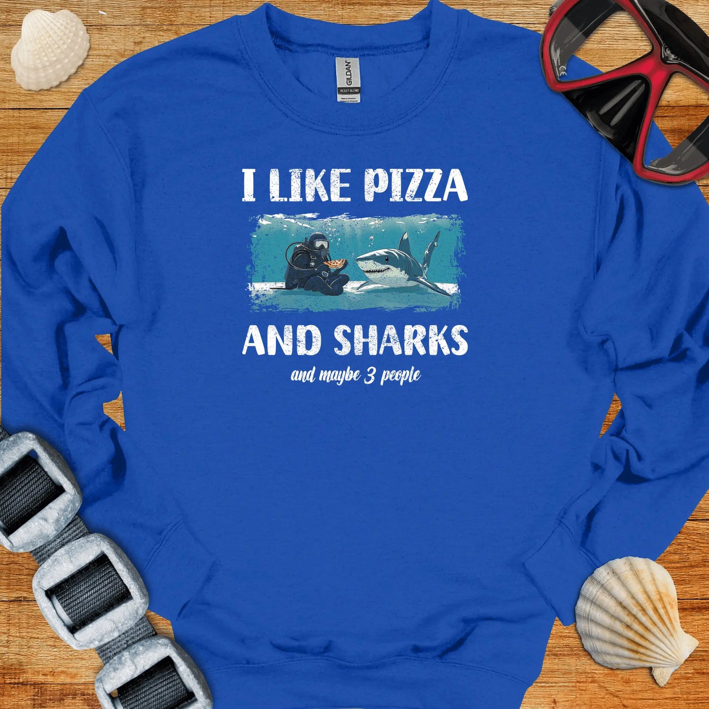 crewneck S / Royal Pizza & Sharks Crewneck