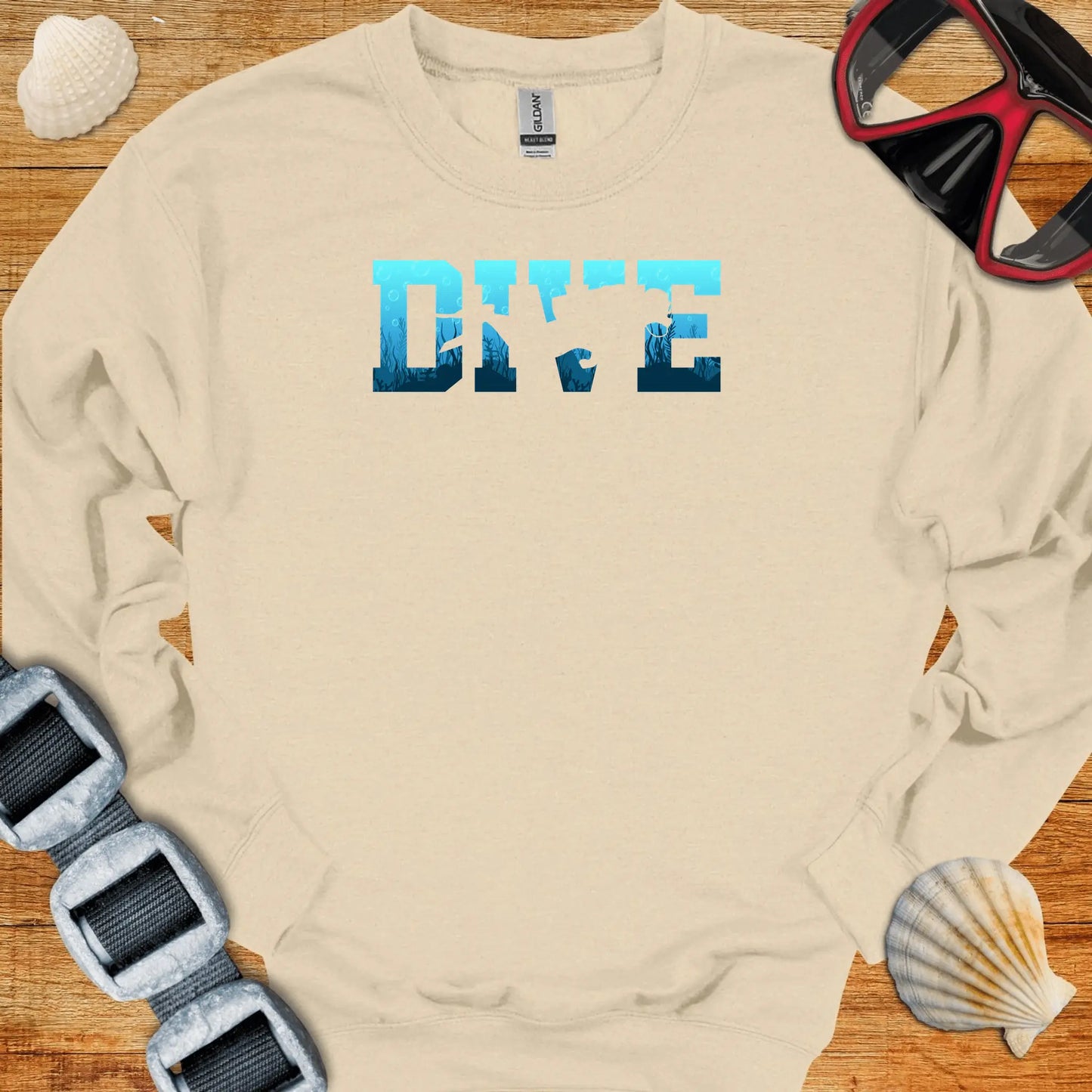 crewneck S / Sand Dive Into The Blue Crewneck