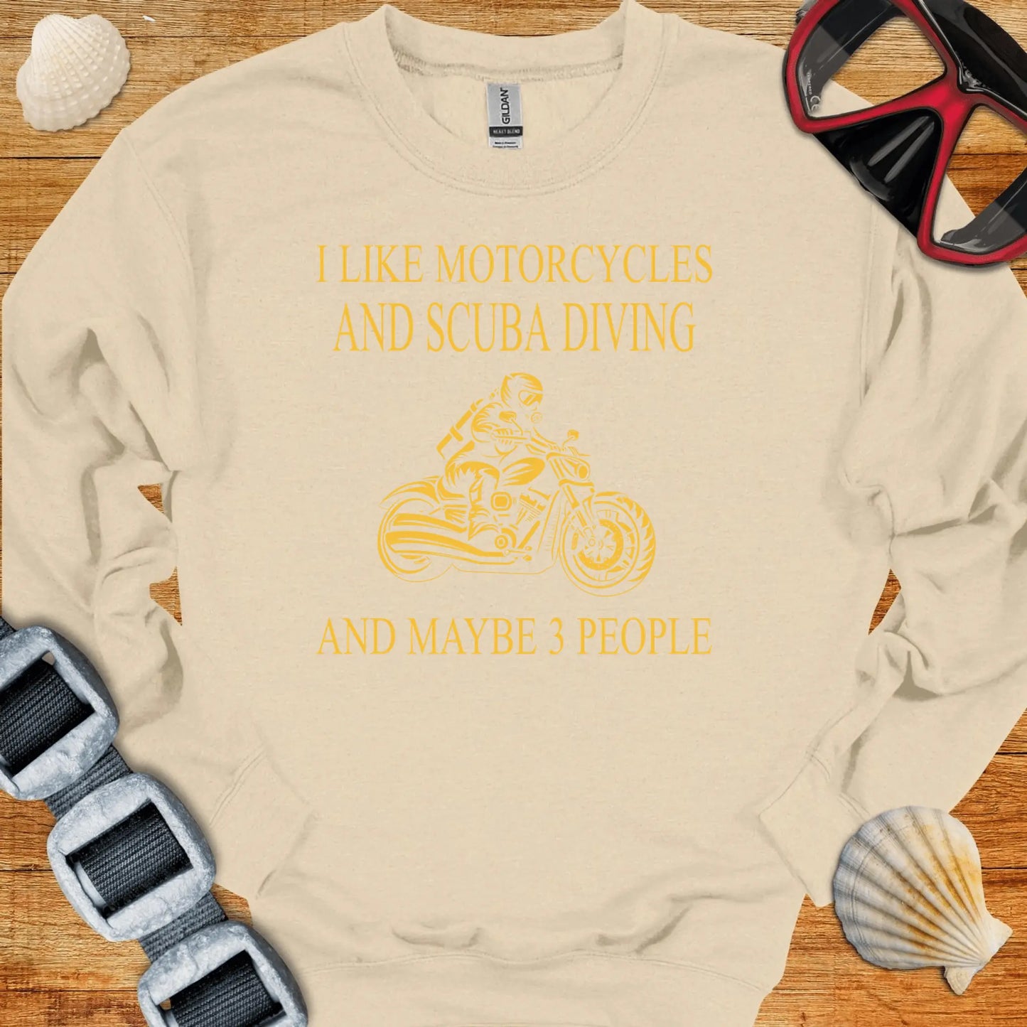 crewneck S / Sand Motorcycles & Scuba Crewneck