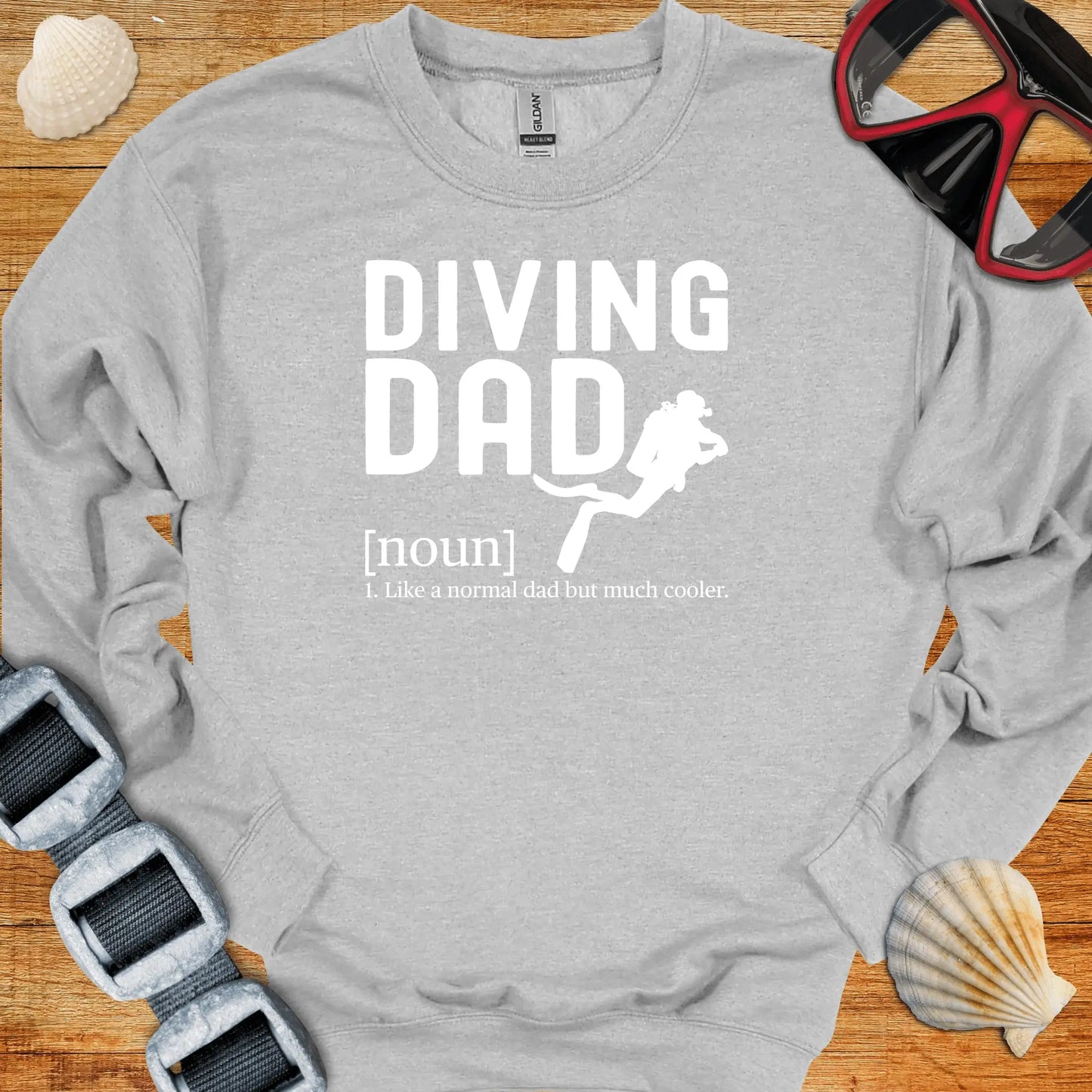 crewneck S / Sport Grey Cool Diving Dad Crewneck
