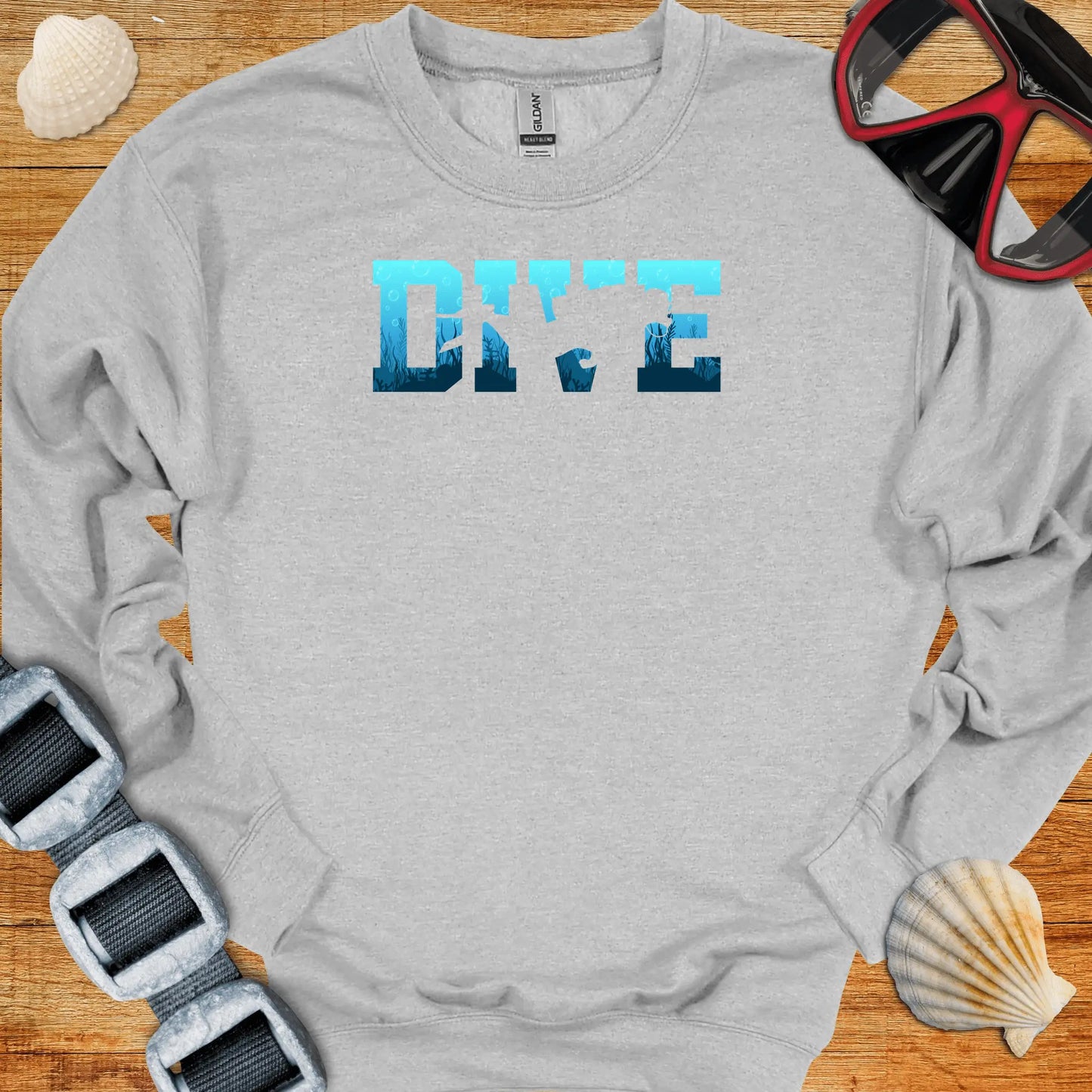 crewneck S / Sport Grey Dive Into The Blue Crewneck