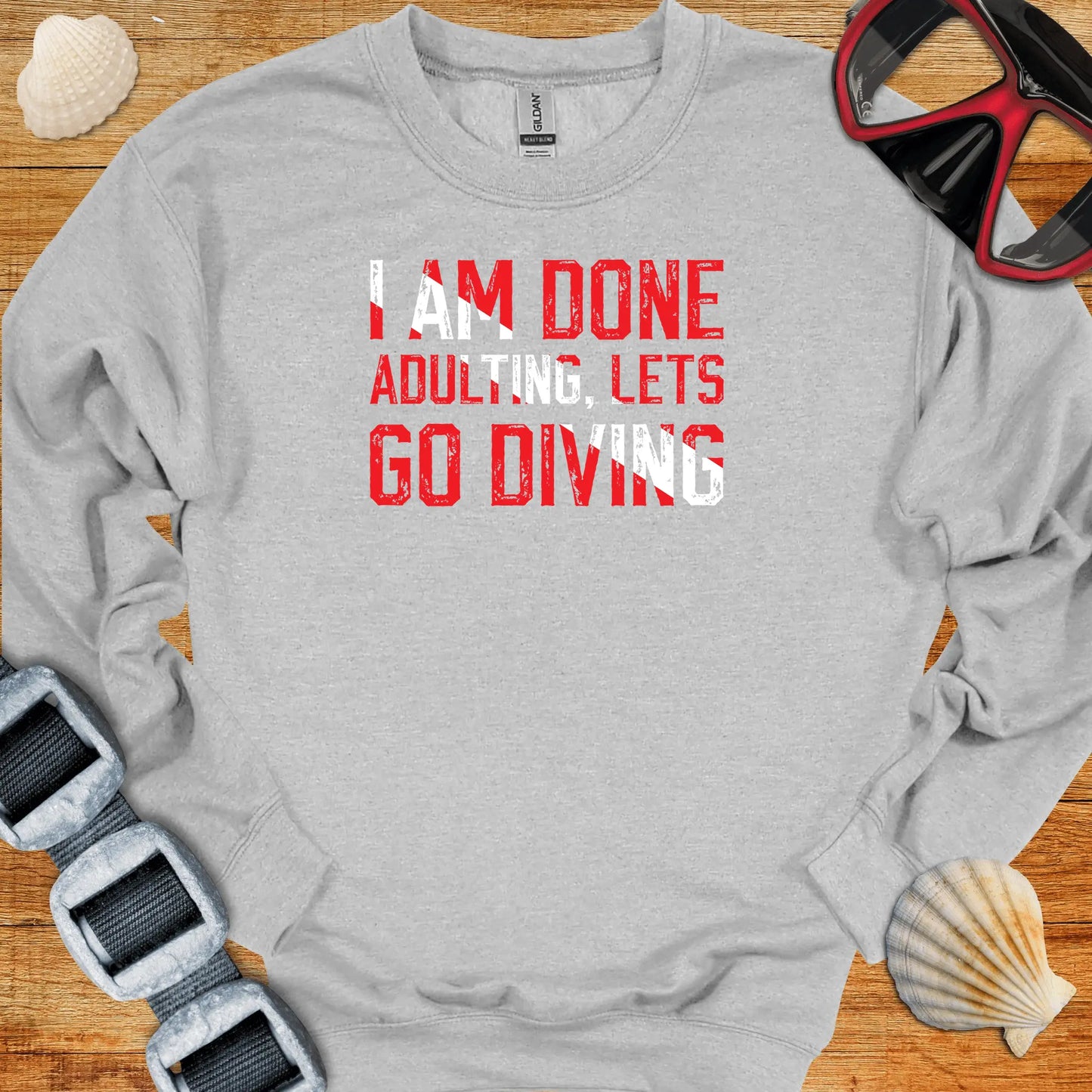crewneck S / Sport Grey Lets Go Diving Crewneck