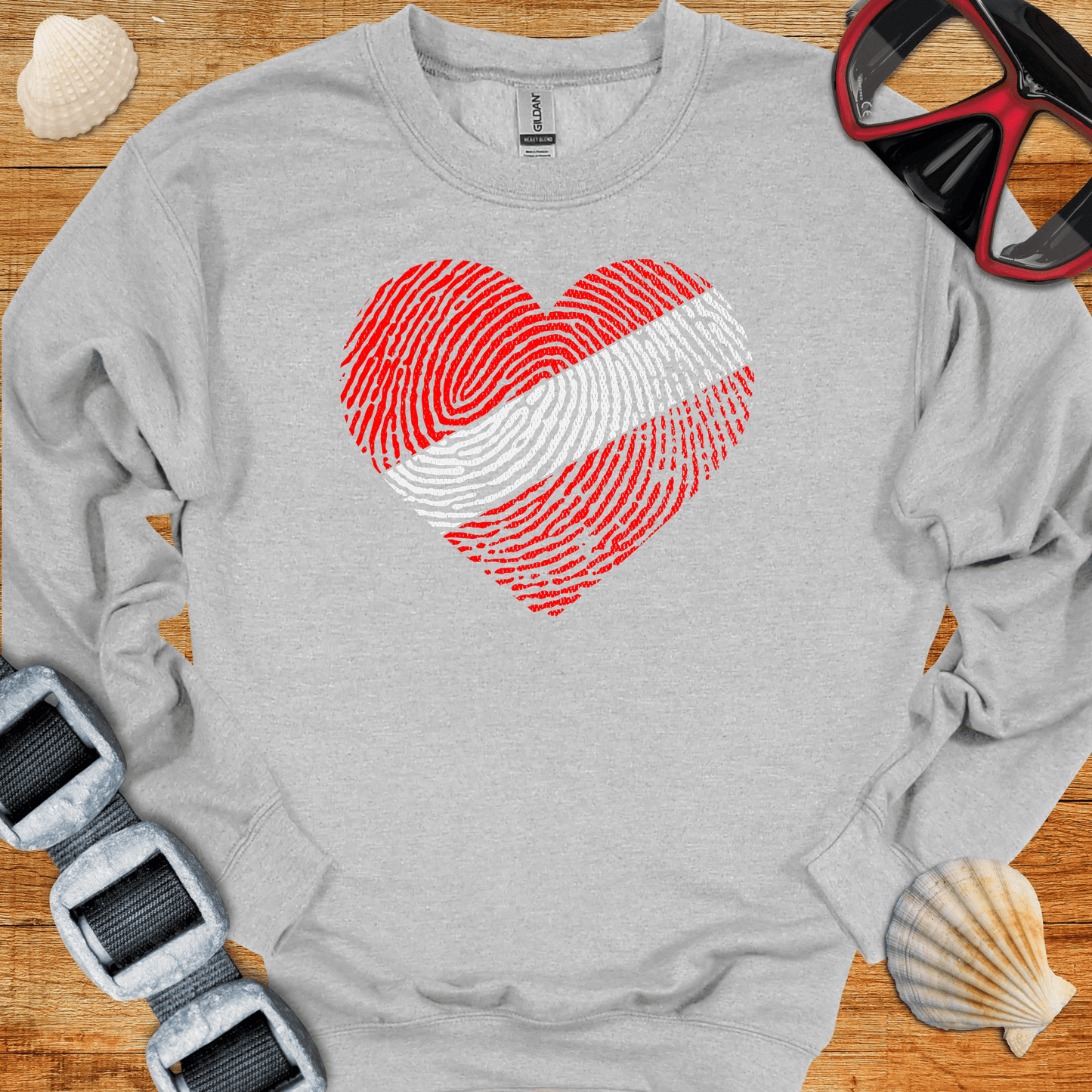crewneck Sport Grey / S Diver Heart Crewneck