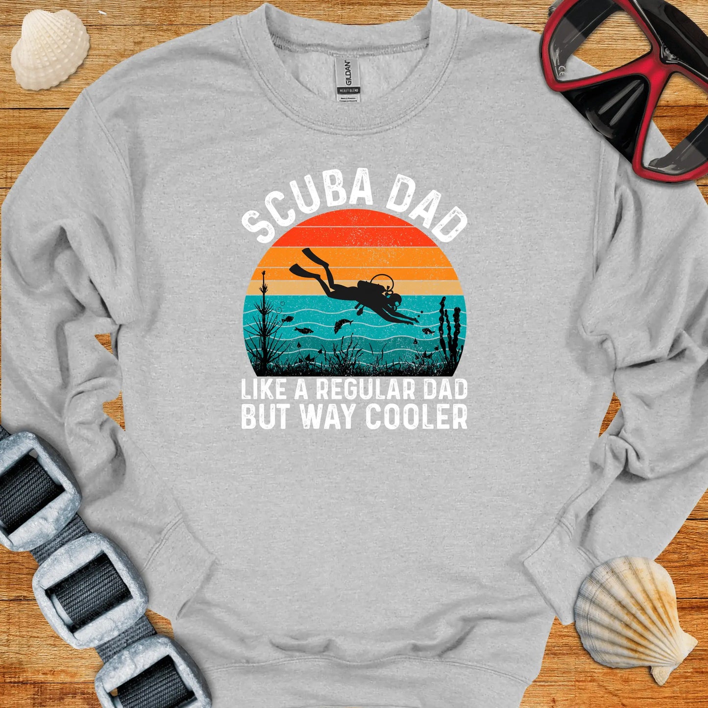 crewneck Sport Grey / S Scuba Dad Way Cooler Crewneck