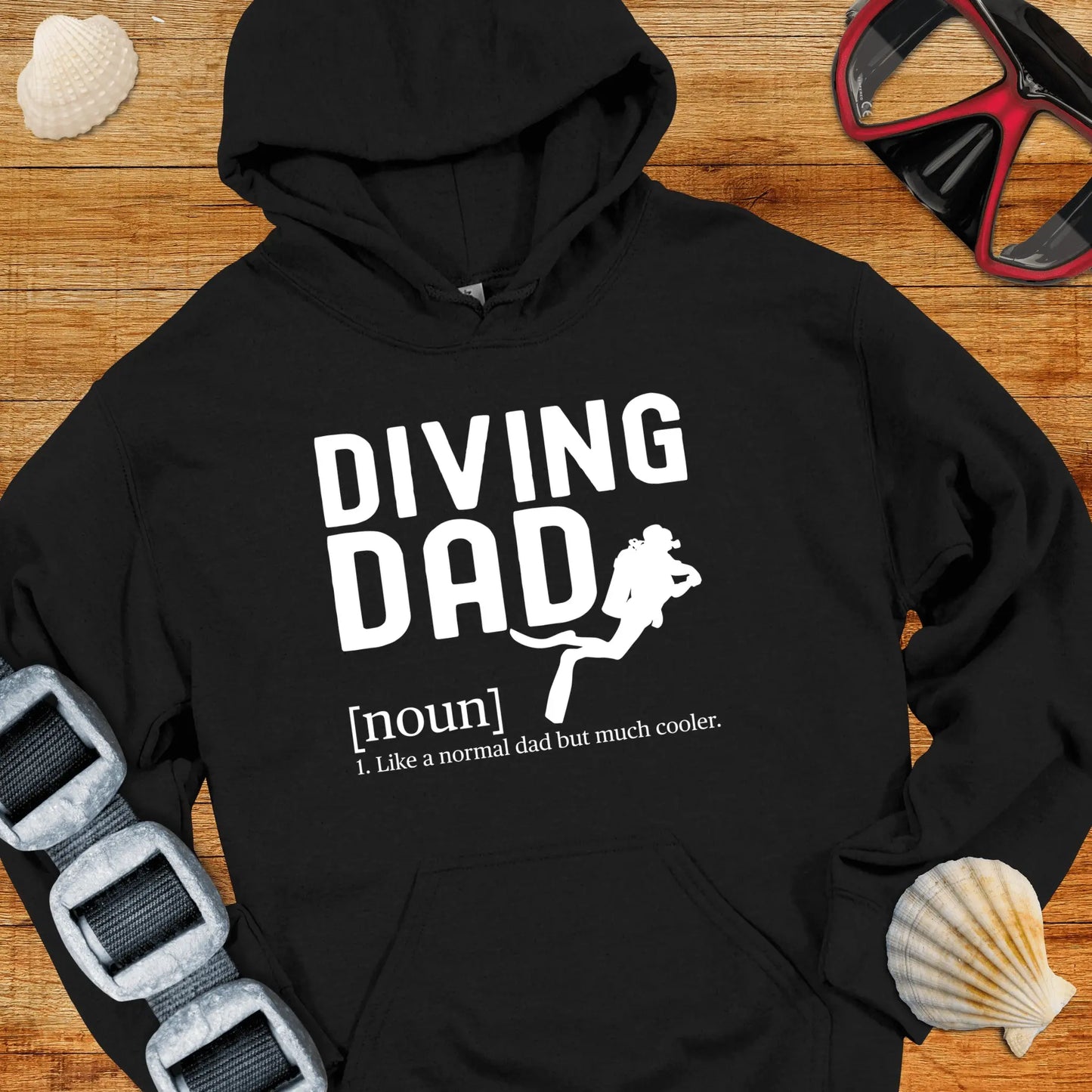 Hoodie Black / S Cool Diving Dad Hoodie