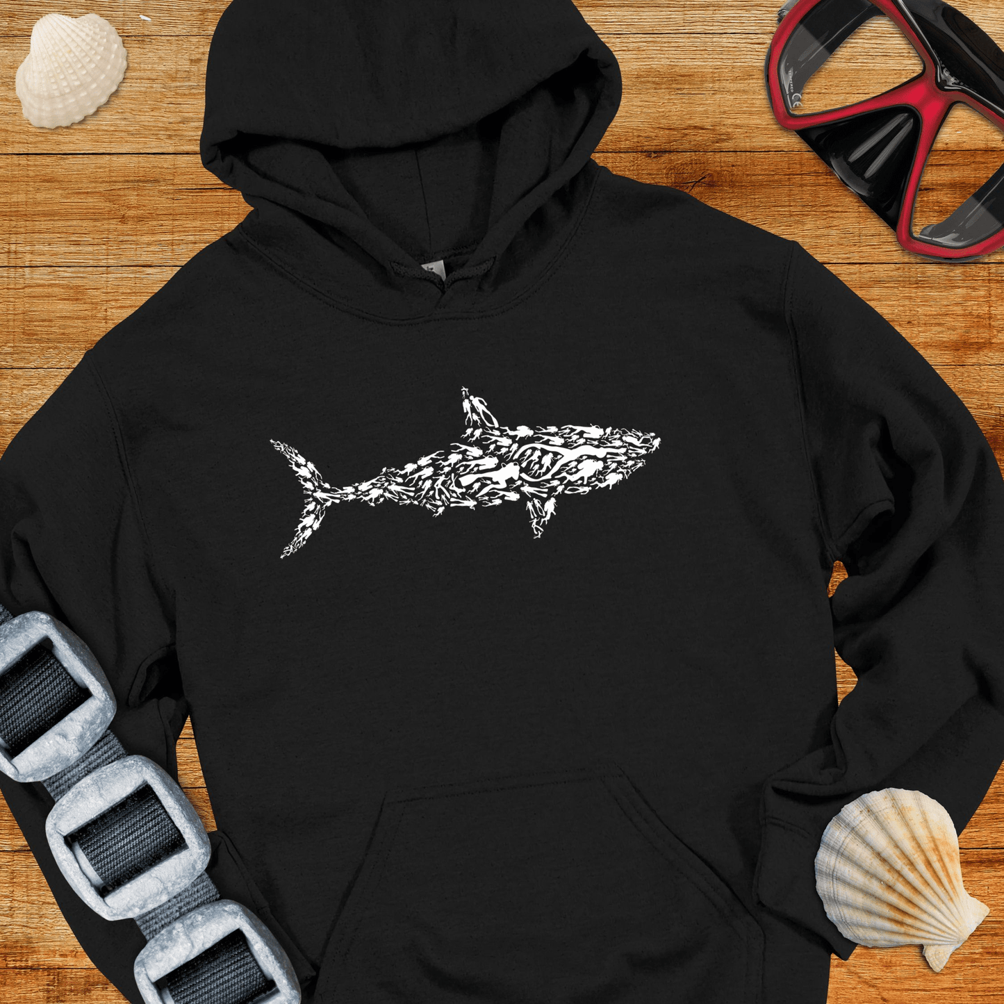 Hoodie Black / S Diver Shark Hoodie
