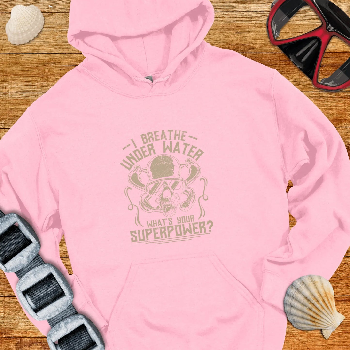 Hoodie Light Pink / S I Breath Underwater Hoodie