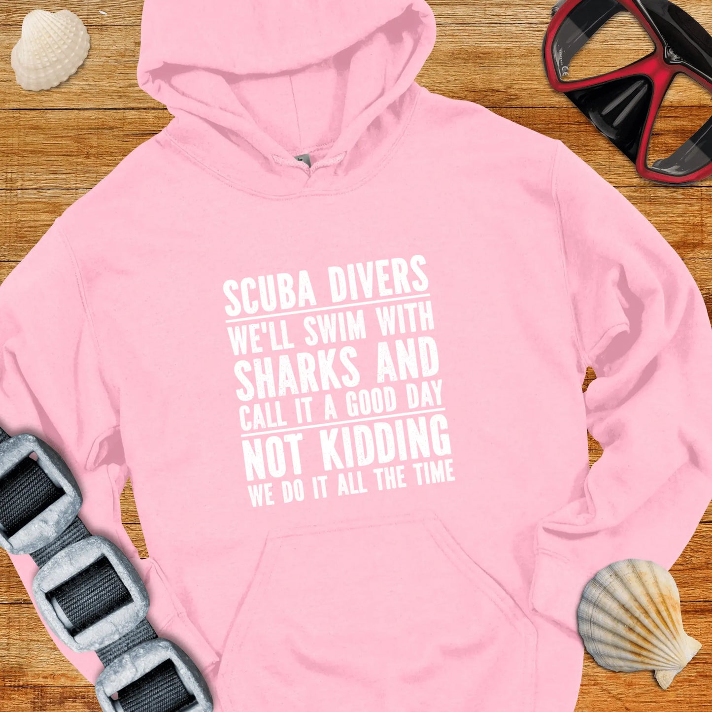 Hoodie Light Pink / S Swim With Sharks Hoodie