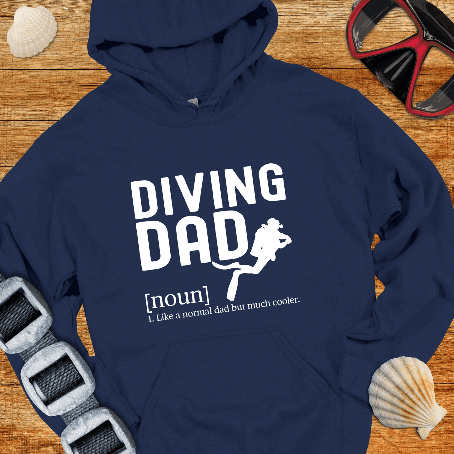 Hoodie Navy / S Cool Diving Dad Hoodie