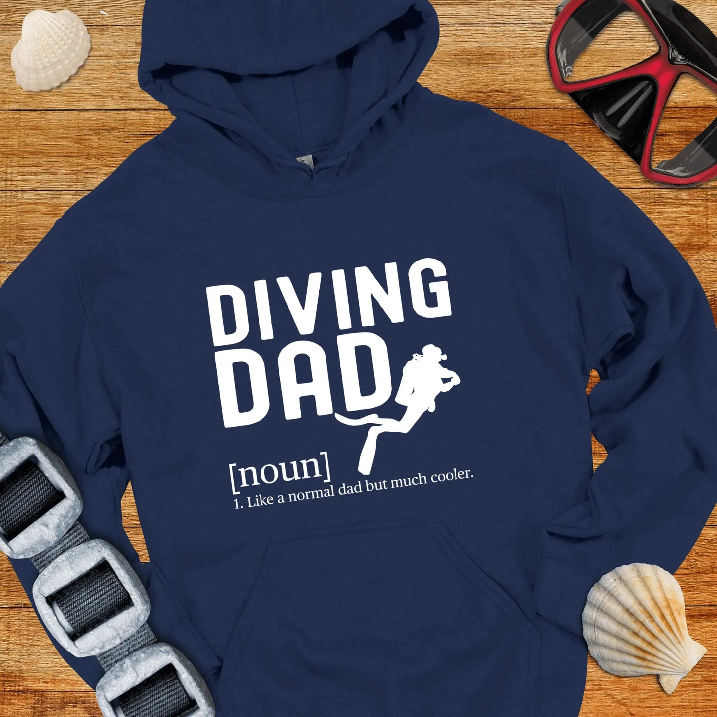 Hoodie Navy / S Cool Diving Dad Hoodie