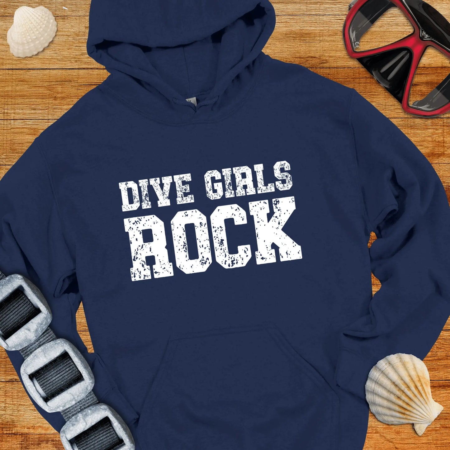 Hoodie Navy / S Dive Girls Rock Hoodie