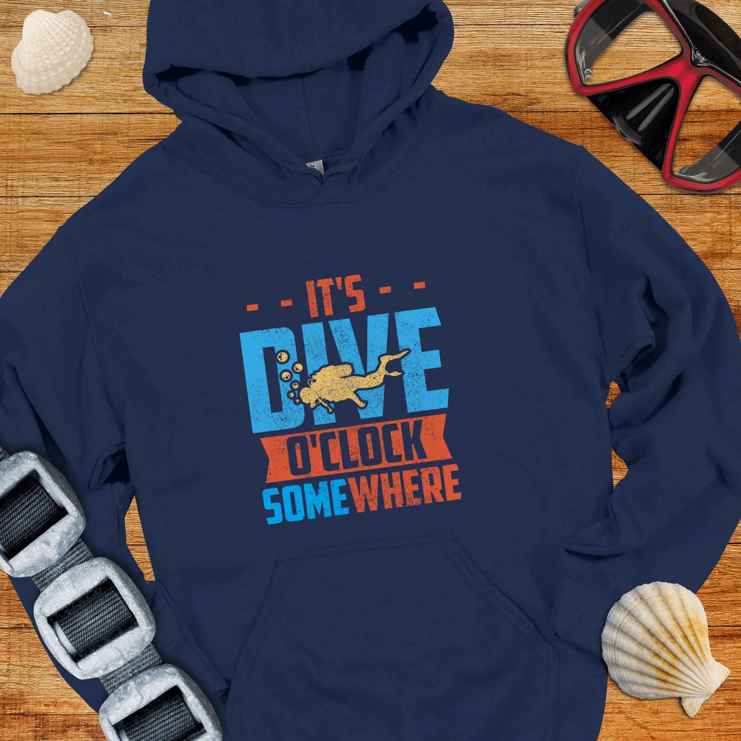 Hoodie Navy / S Dive O'clock Somewhere - Hoodie
