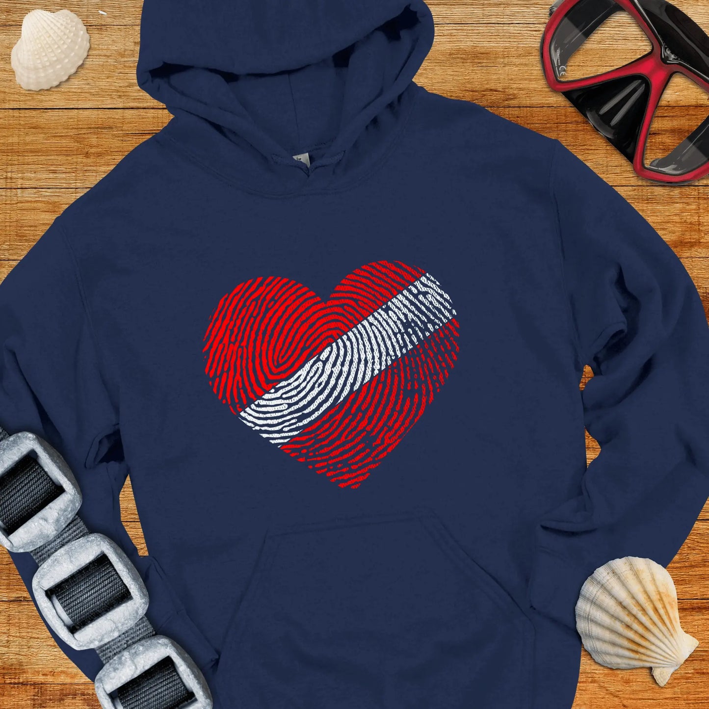 Hoodie Navy / S Diver Heart Hoodie