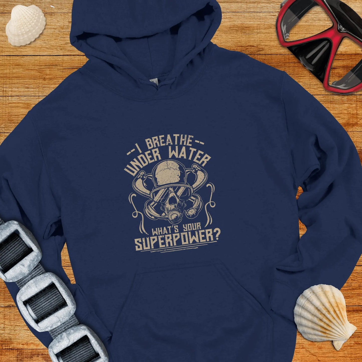 Hoodie Navy / S I Breath Underwater Hoodie