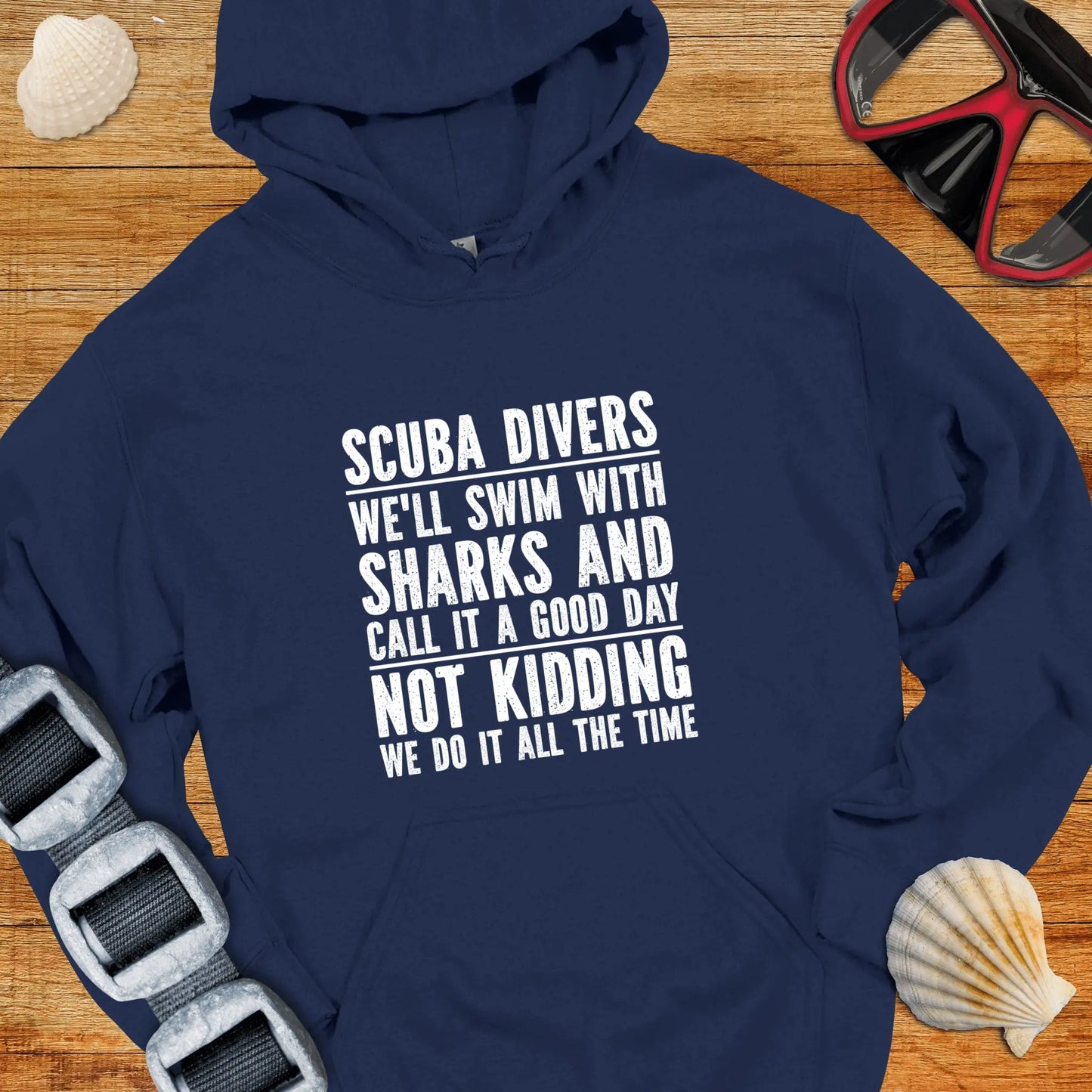 Hoodie Navy / S Swim With Sharks Hoodie