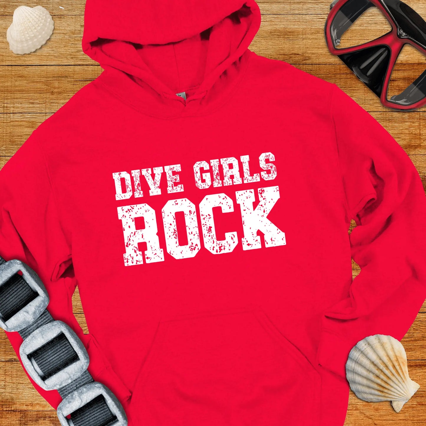 Hoodie Red / S Dive Girls Rock Hoodie