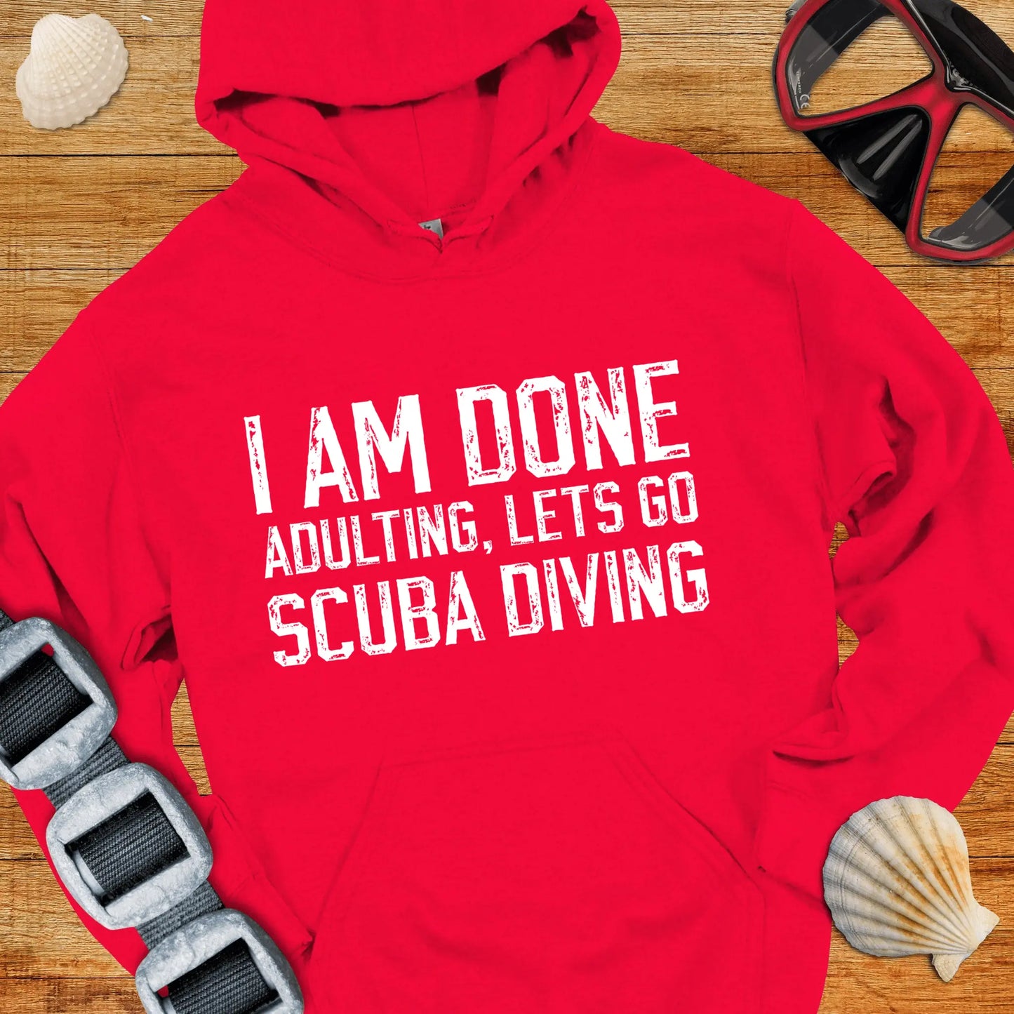 Hoodie Red / S I Am Done Adulting Hoodie