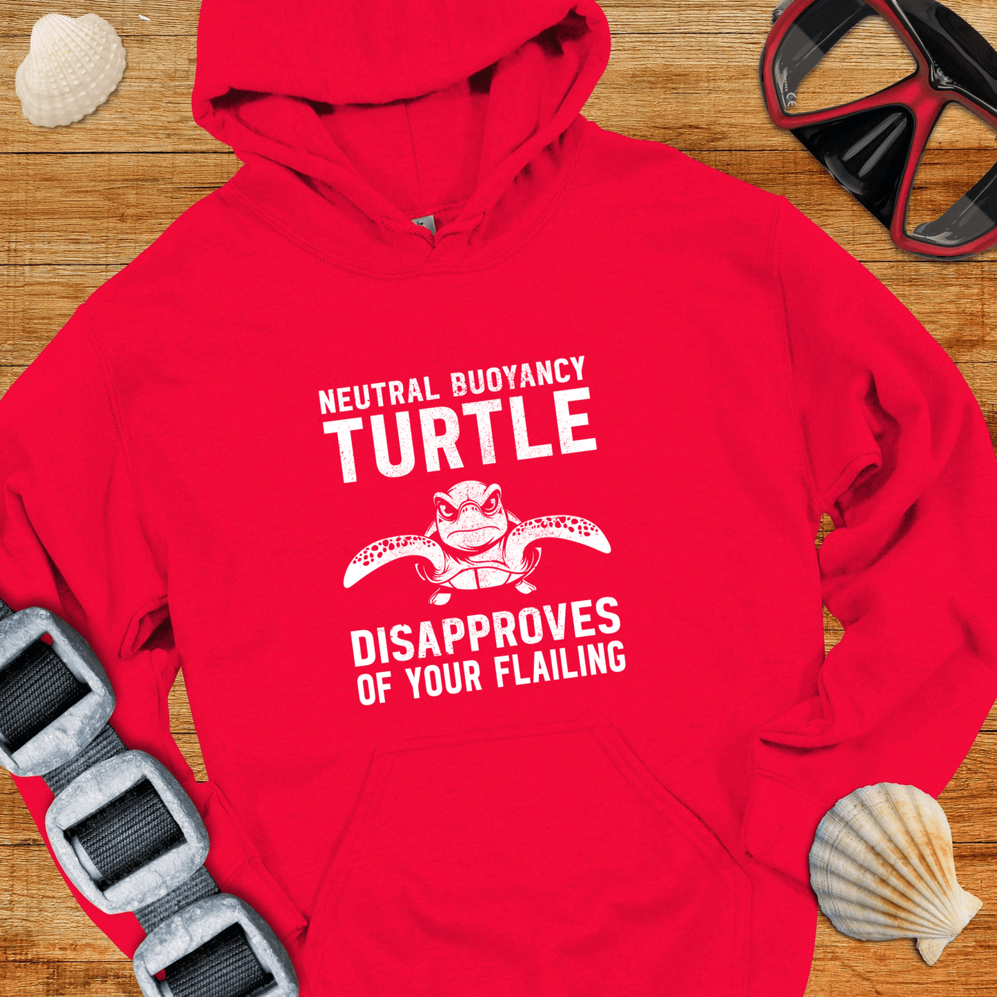 Hoodie Red / S Neutral Buoyancy Turtle Hoodie