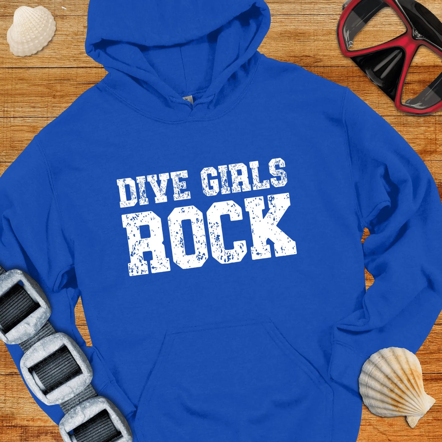 Hoodie Royal / S Dive Girls Rock Hoodie