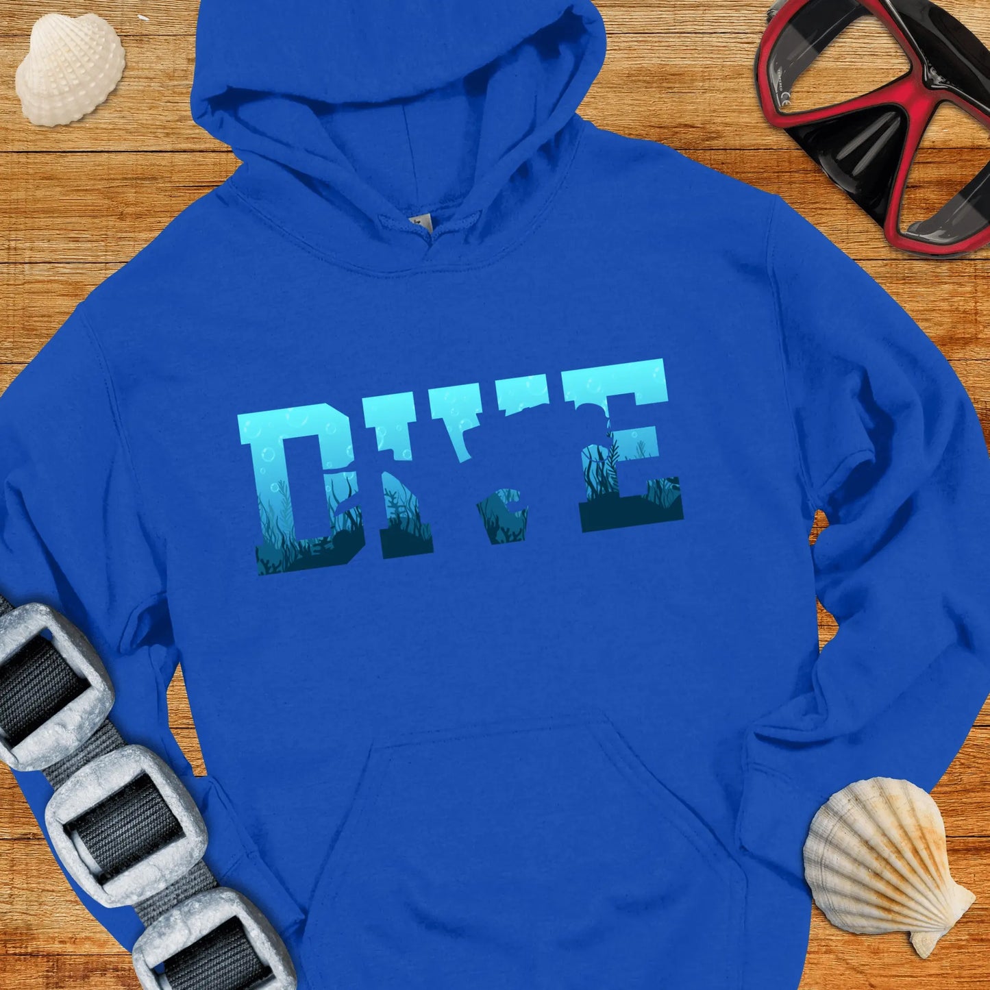 Hoodie Royal / S Dive Into The Blue Hoodie