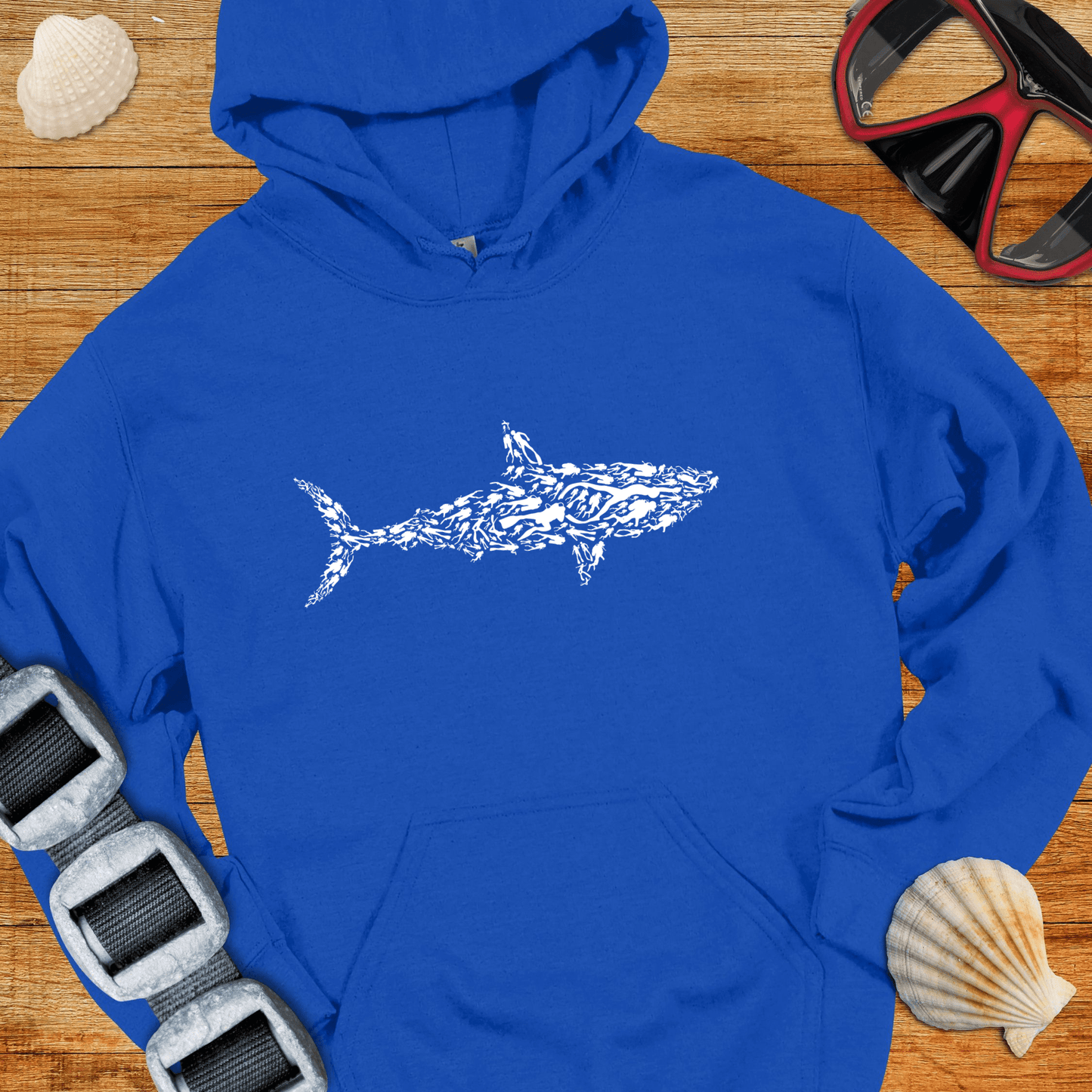 Hoodie Royal / S Diver Shark Hoodie
