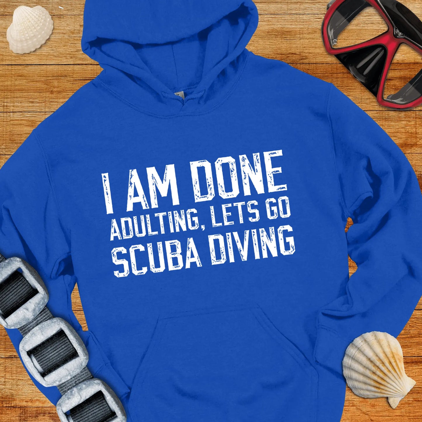 Hoodie Royal / S I Am Done Adulting Hoodie