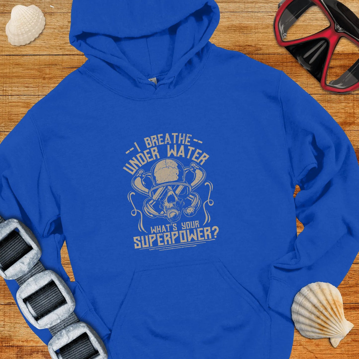 Hoodie Royal / S I Breath Underwater Hoodie
