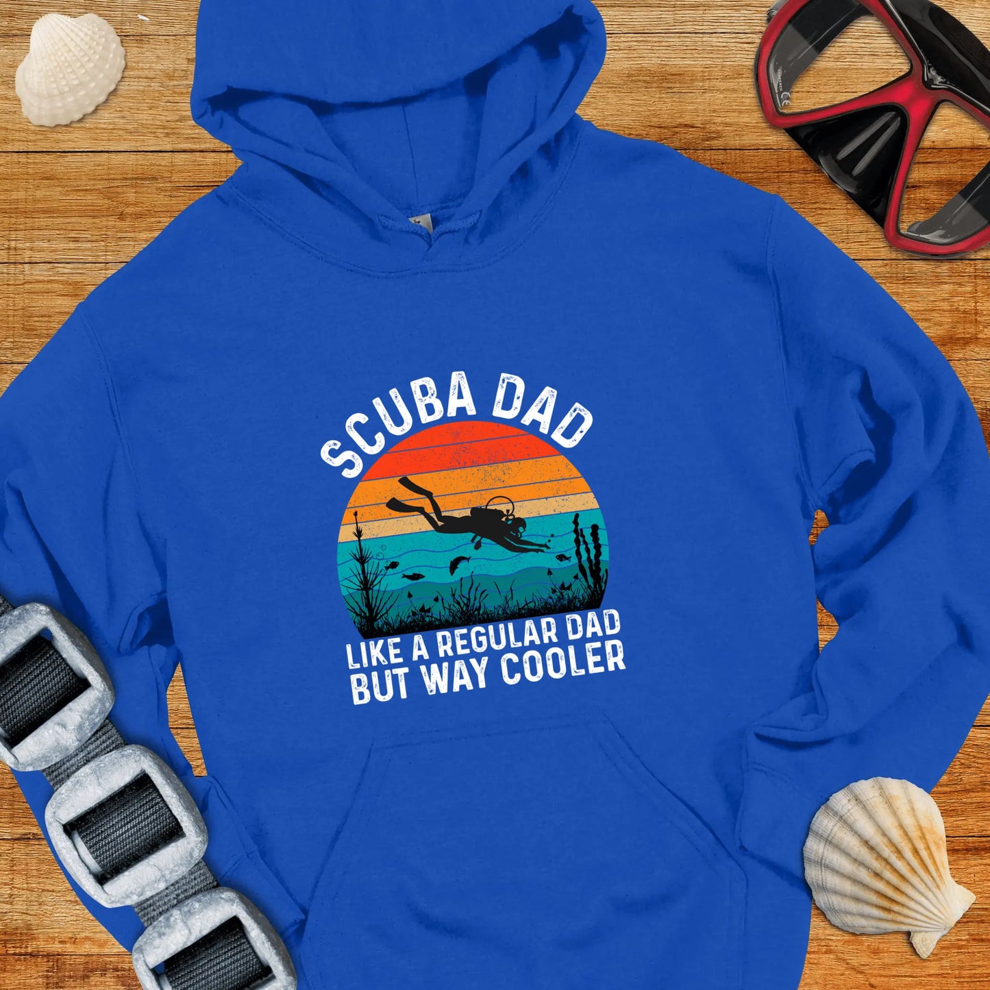 Hoodie Royal / S Scuba Dad Way Cooler Hoodie