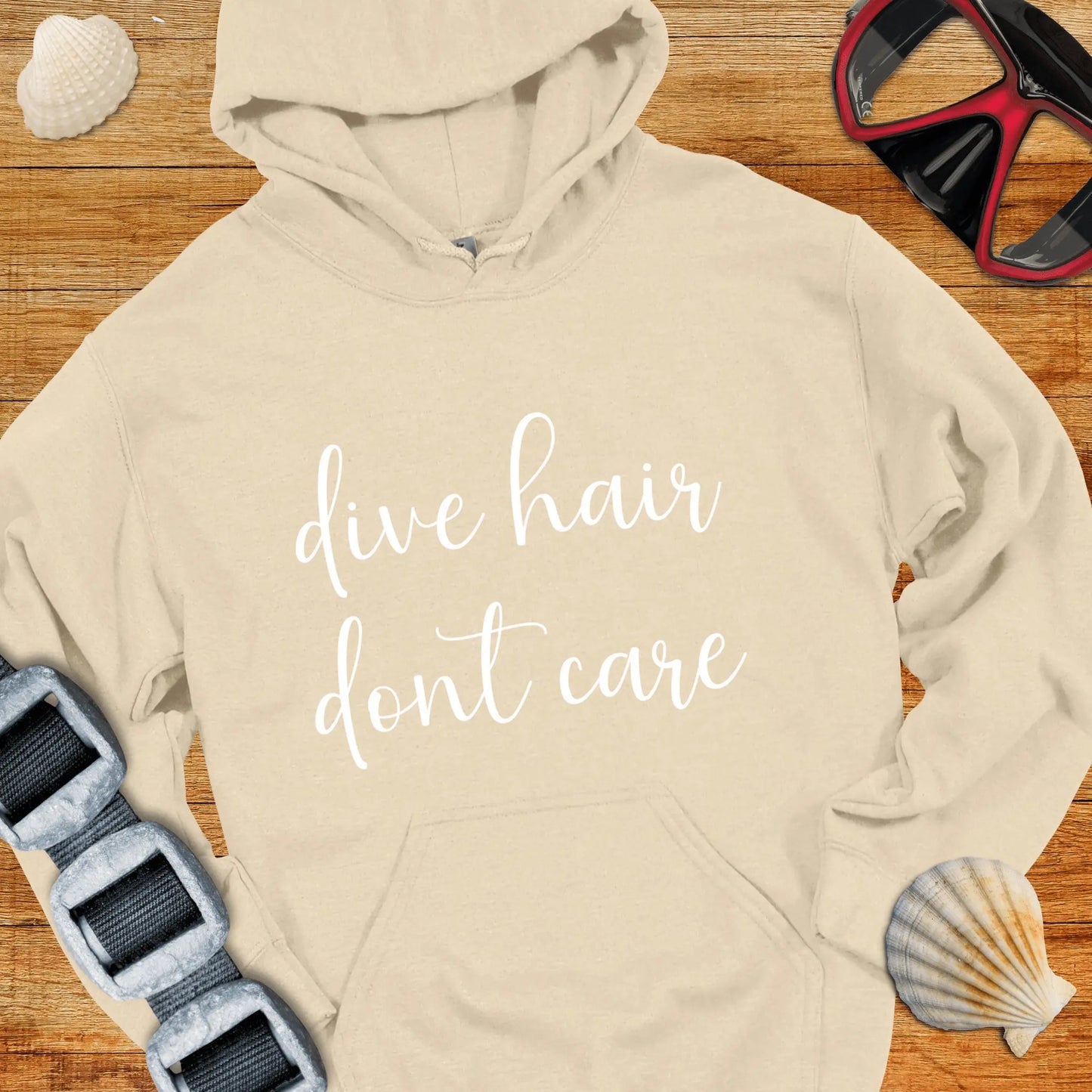 Hoodie Sand / S Dive Hair Dont Care Hoodie